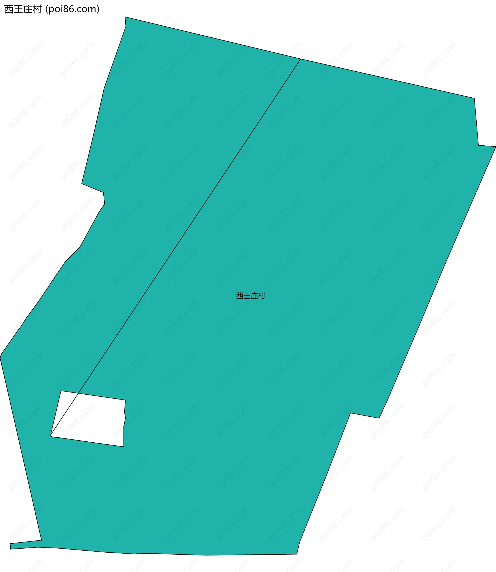 西王庄村边界地图