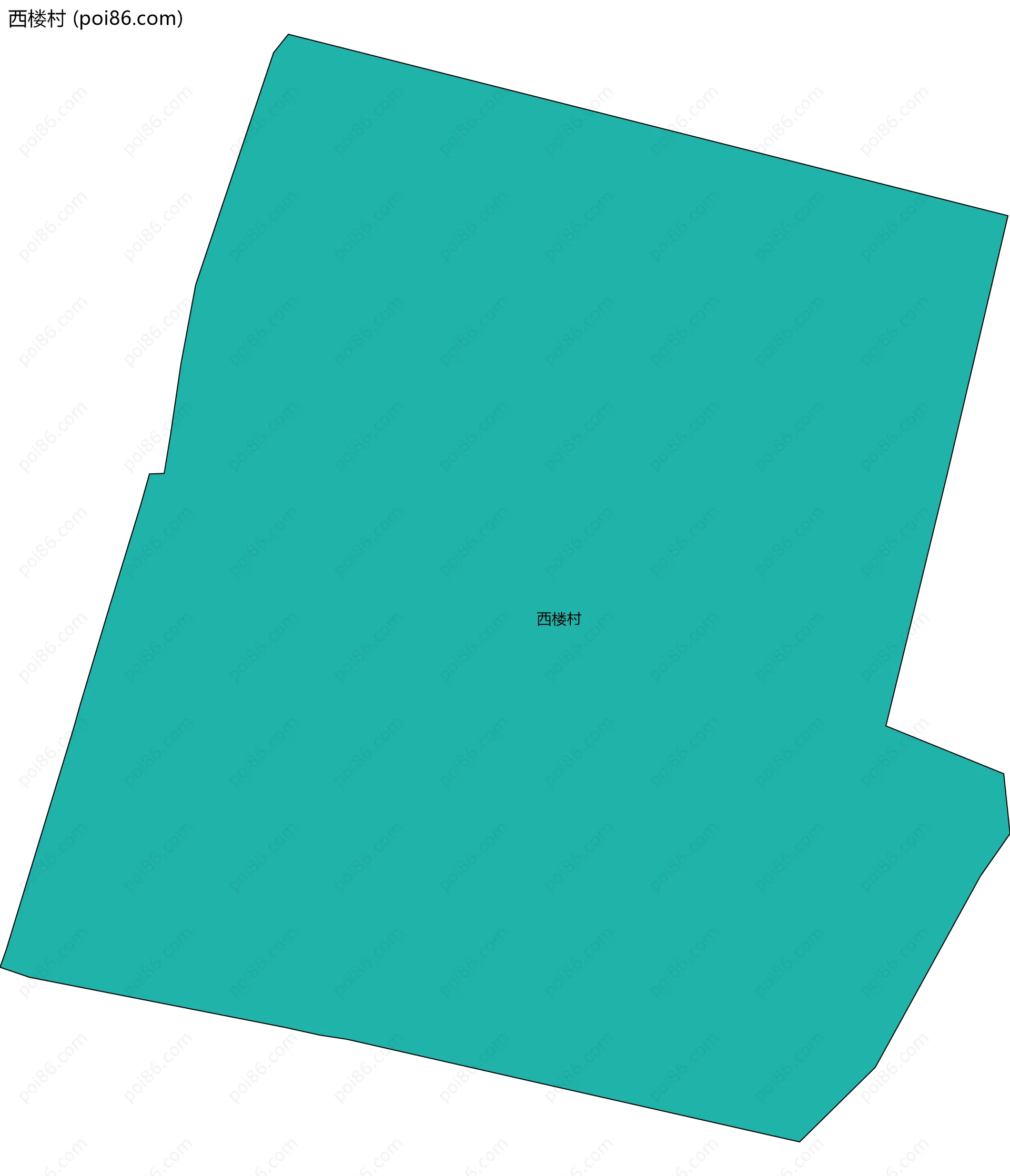 西楼村边界地图