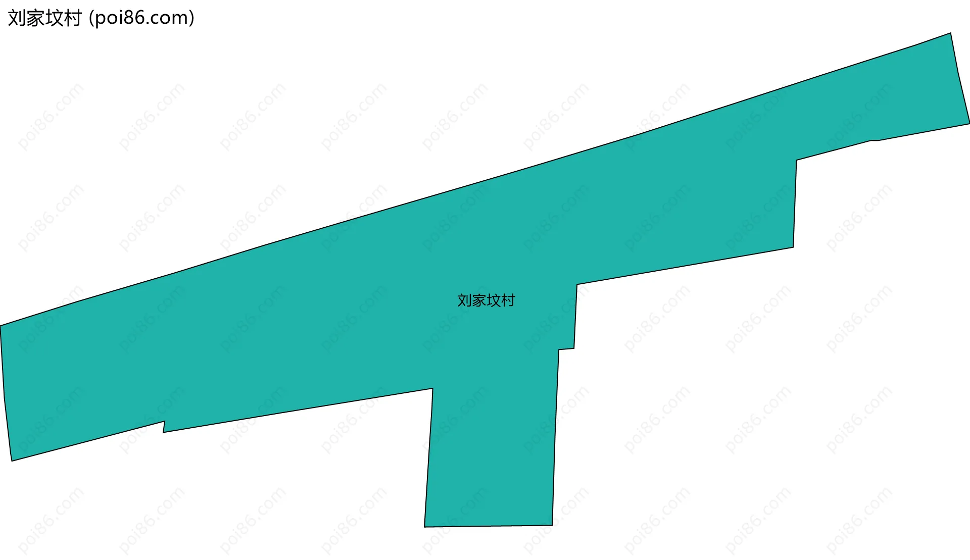 刘家坟村边界地图