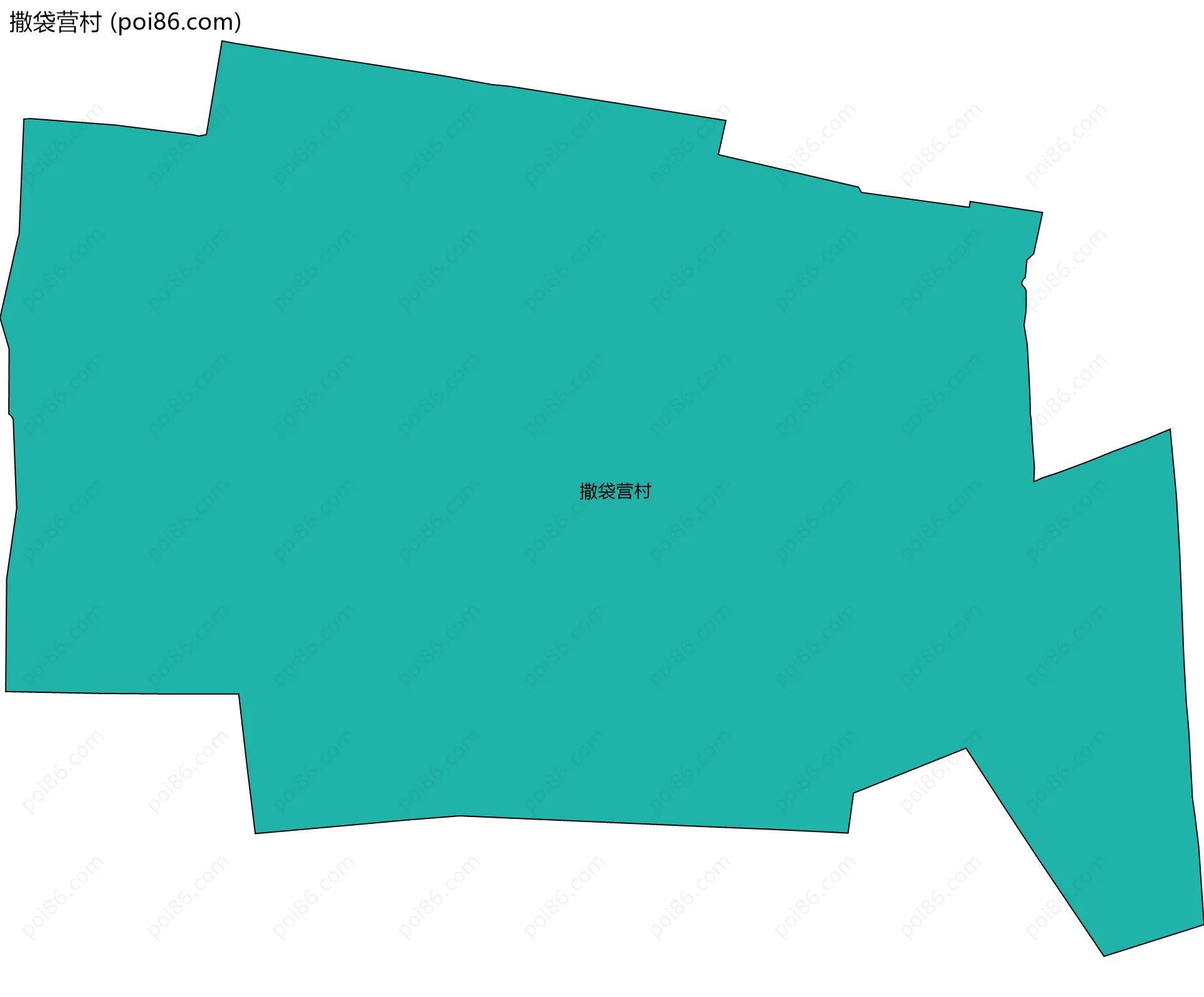 撒袋营村边界地图