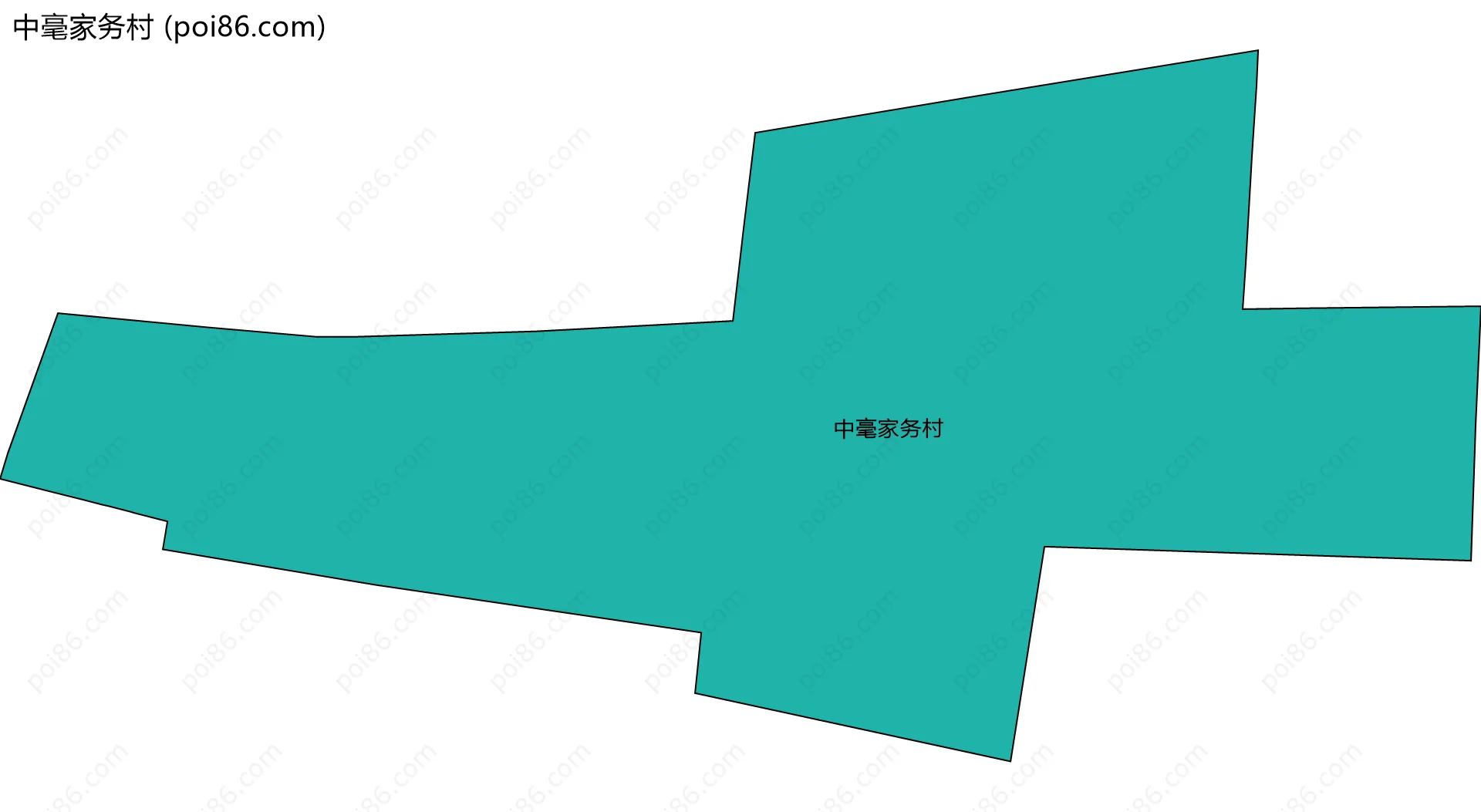 中毫家务村边界地图