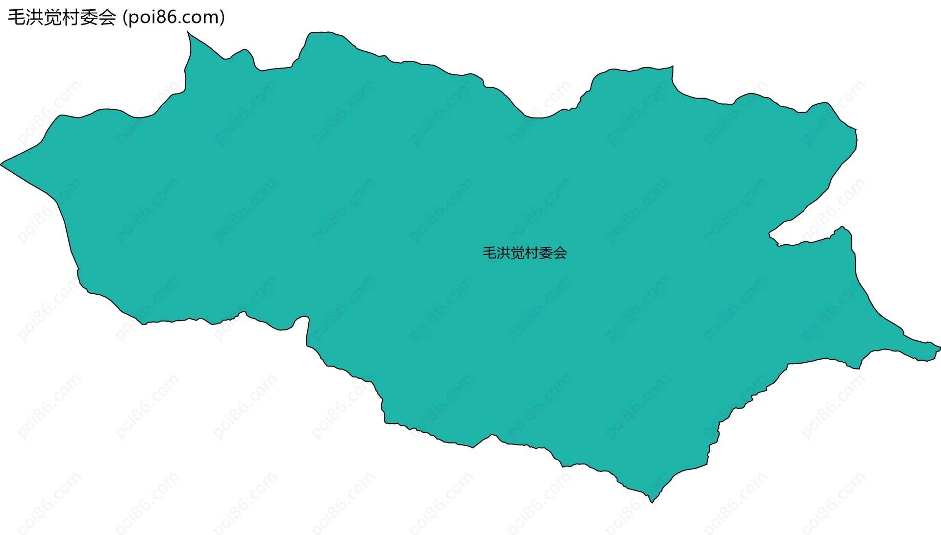 毛洪觉村委会边界地图