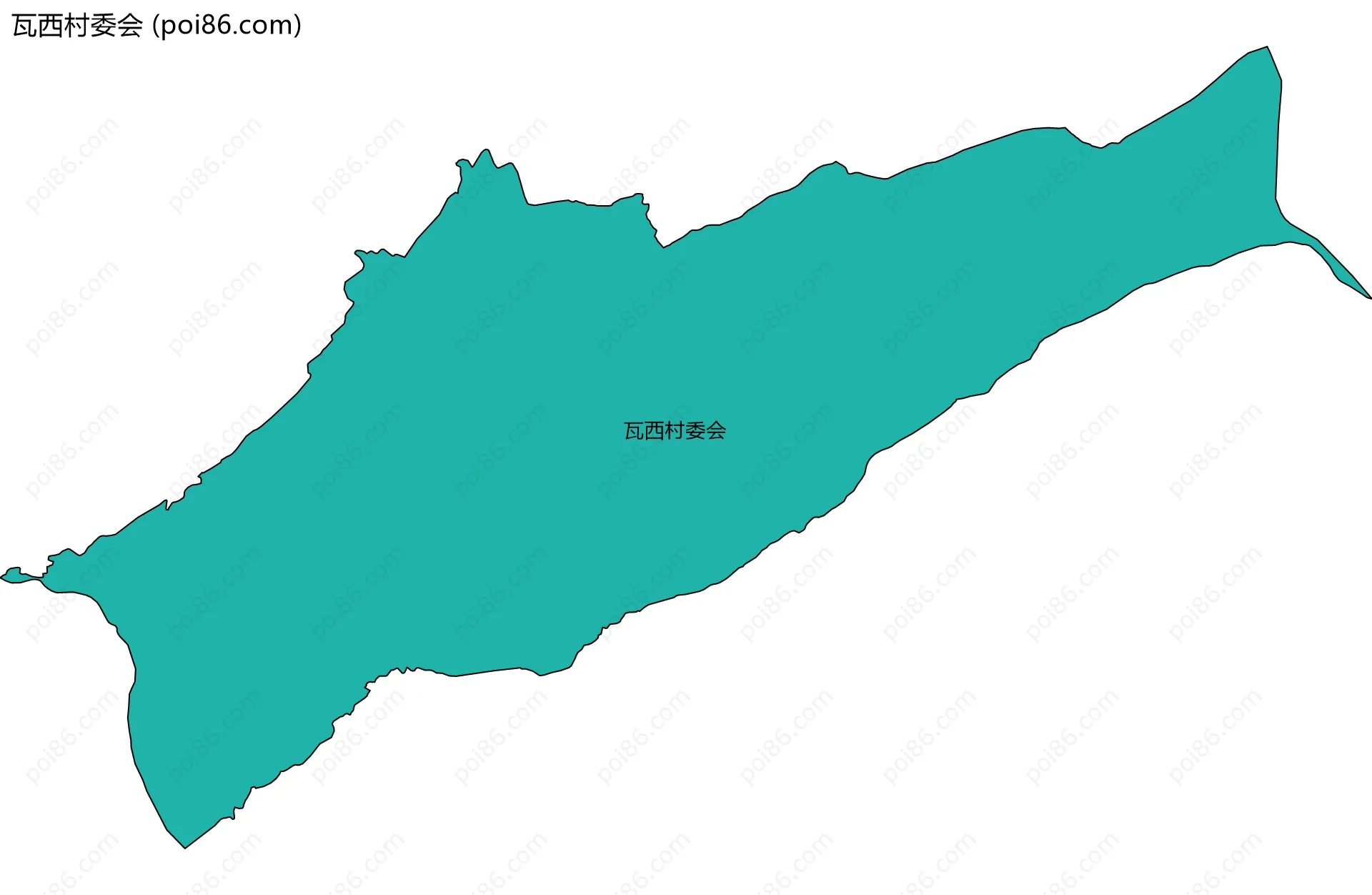 瓦西村委会边界地图