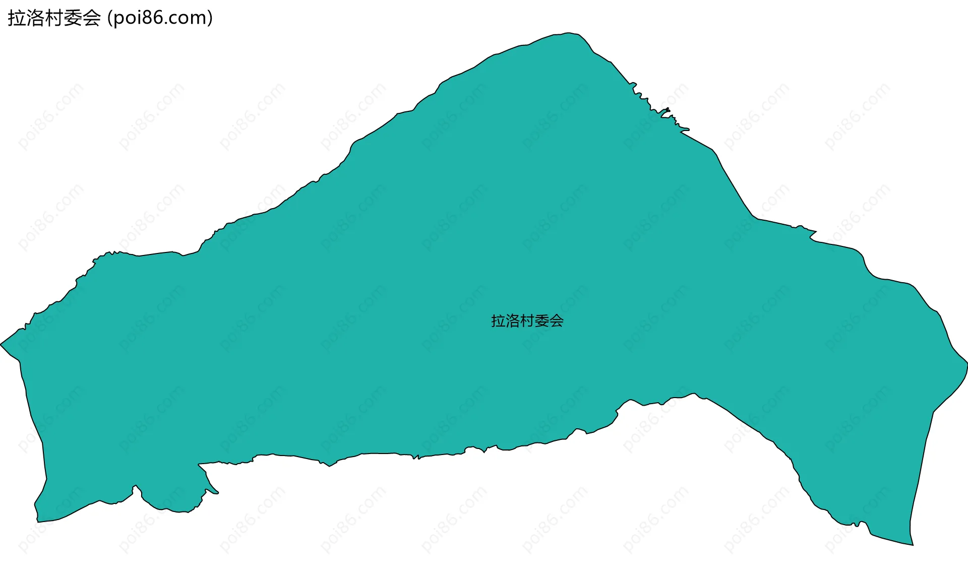 拉洛村委会边界地图