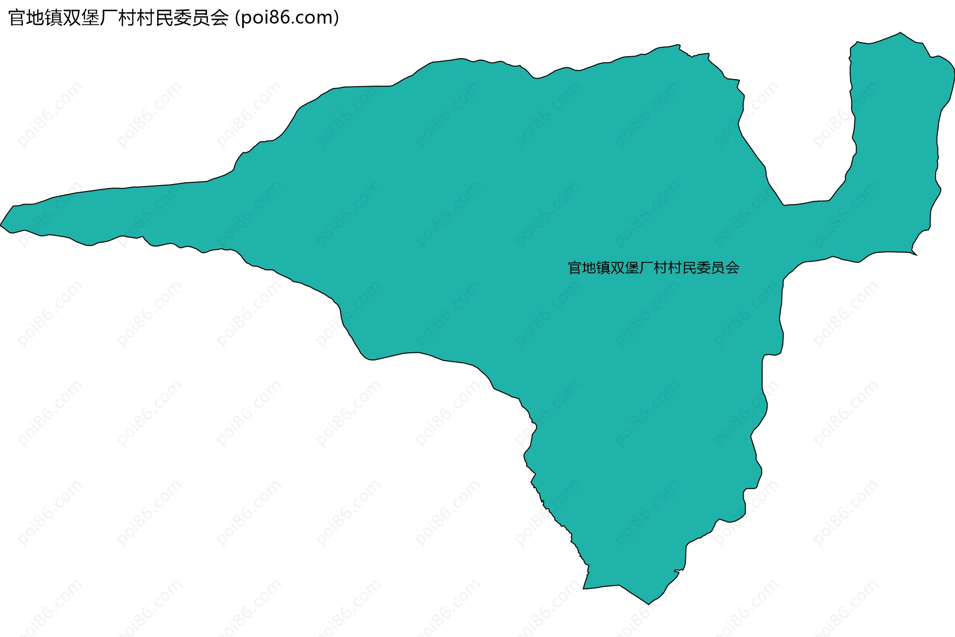 官地镇双堡厂村村民委员会边界地图