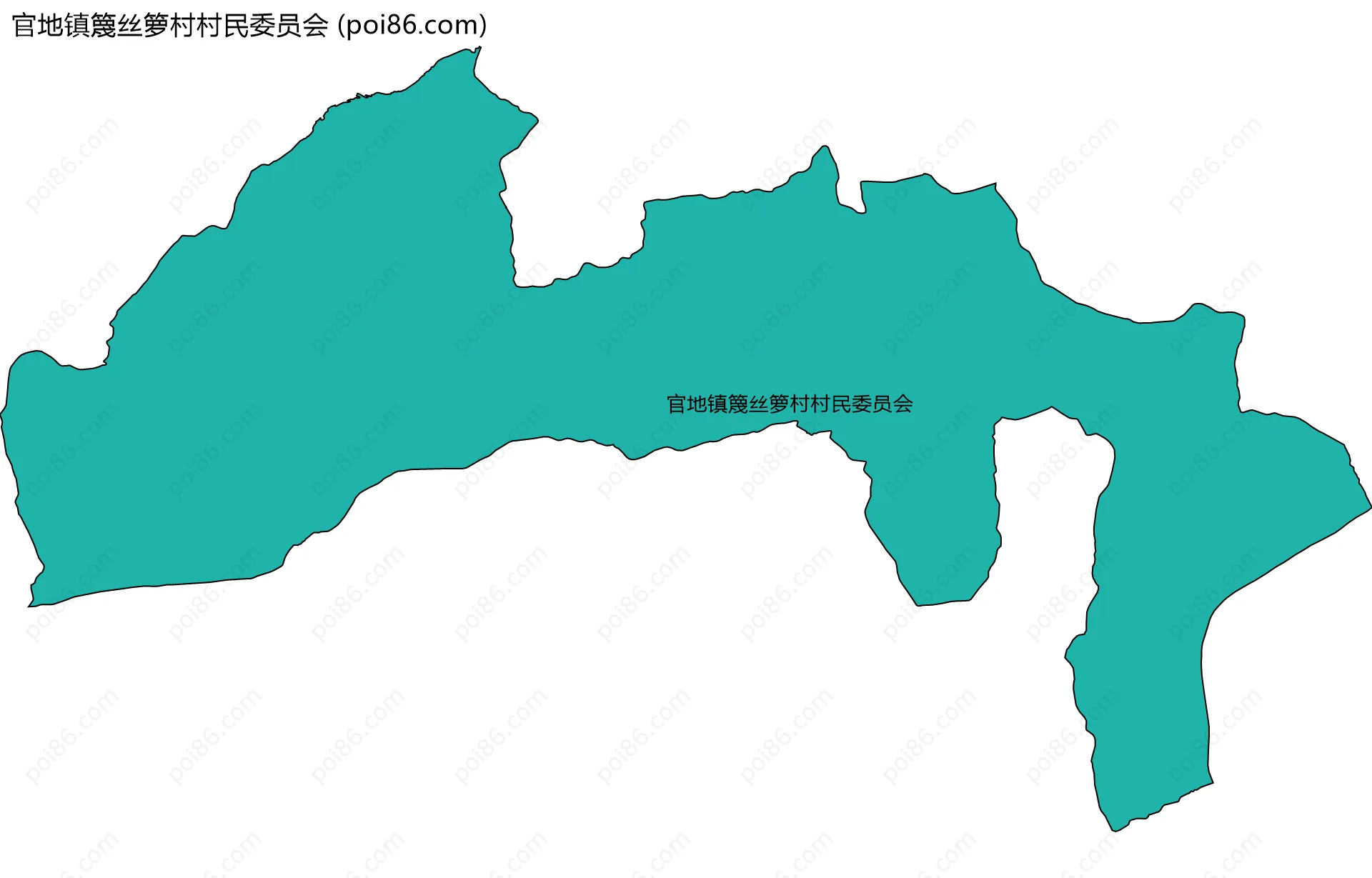 官地镇篾丝箩村村民委员会边界地图