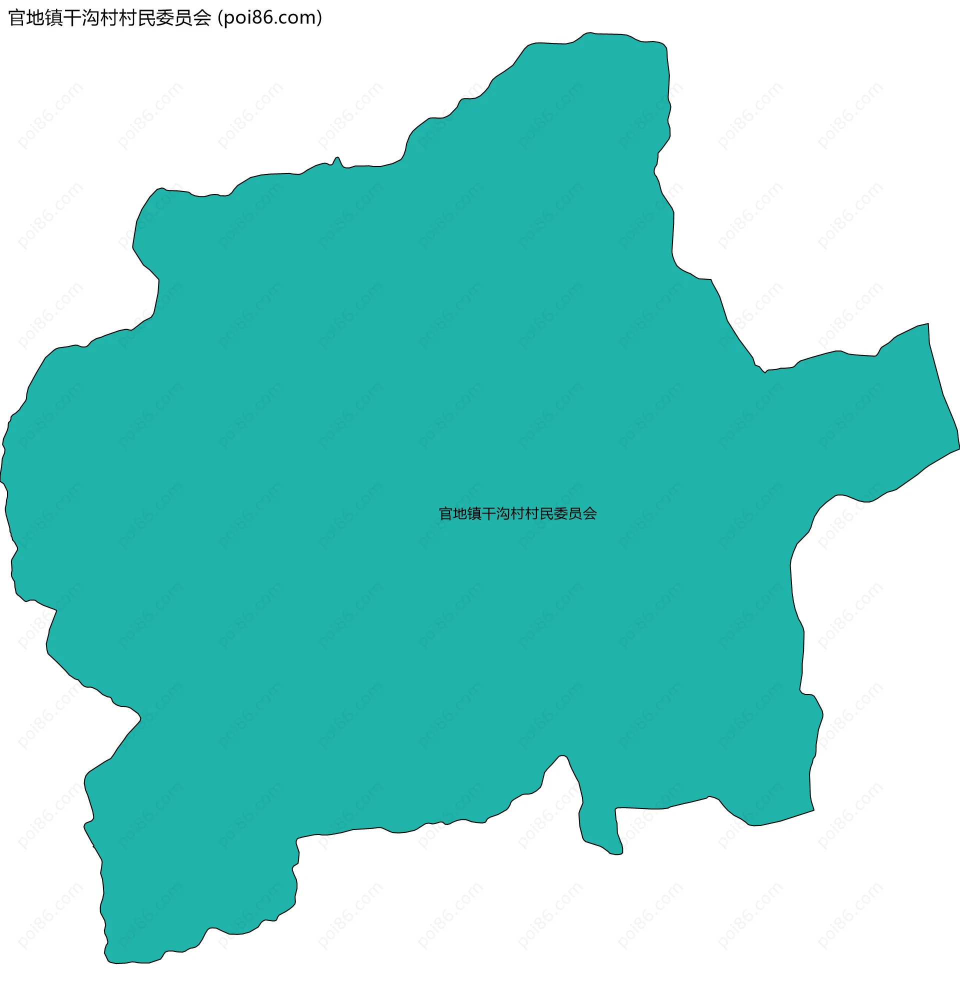 官地镇干沟村村民委员会边界地图