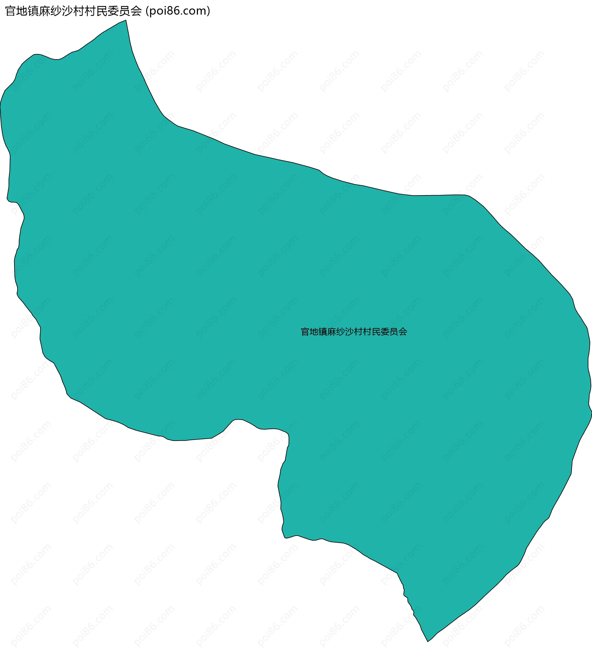 官地镇麻纱沙村村民委员会边界地图