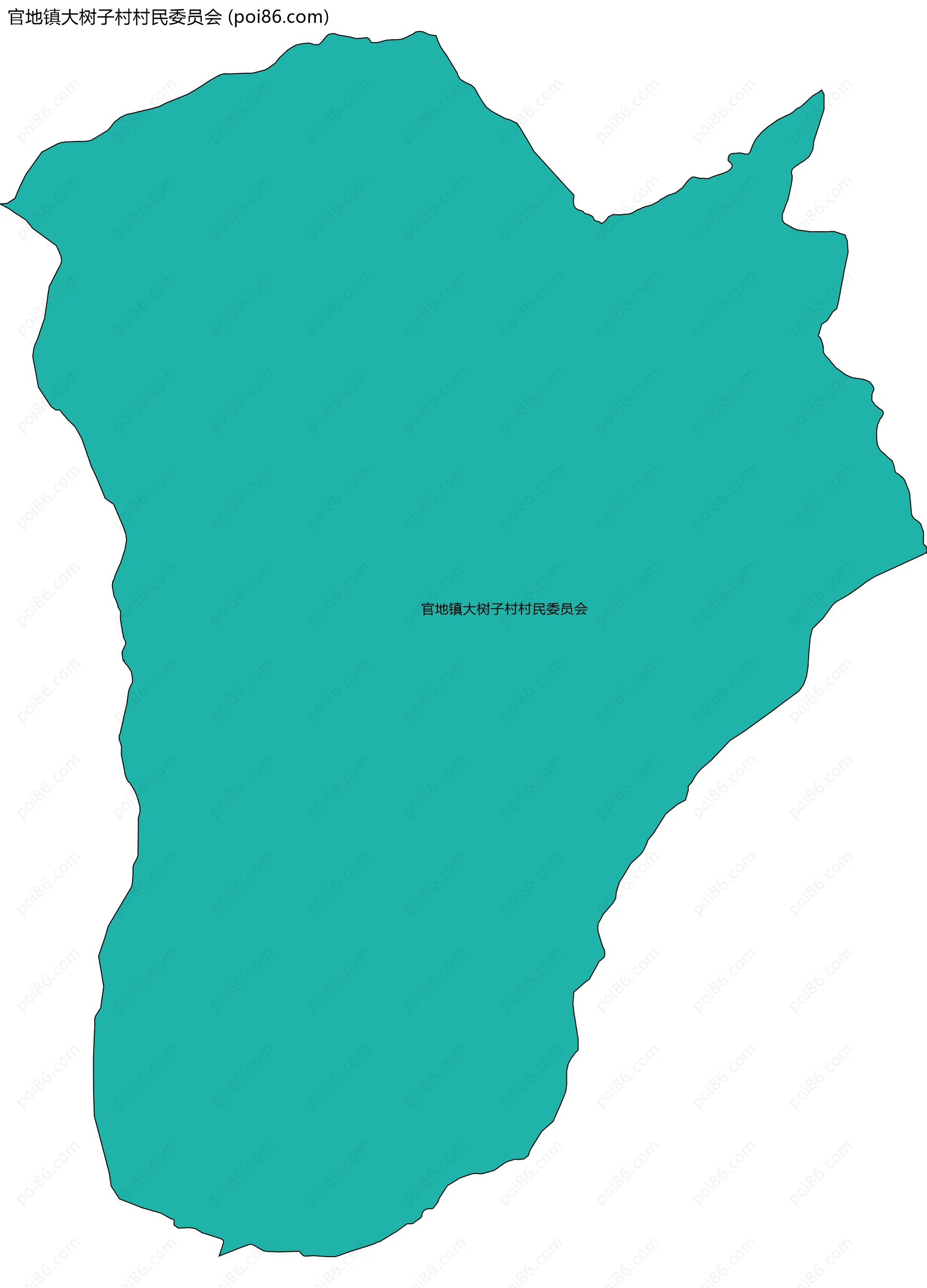 官地镇大树子村村民委员会边界地图