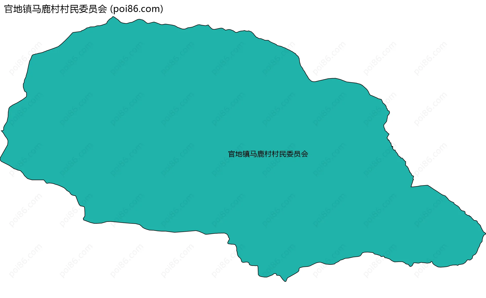 官地镇马鹿村村民委员会边界地图