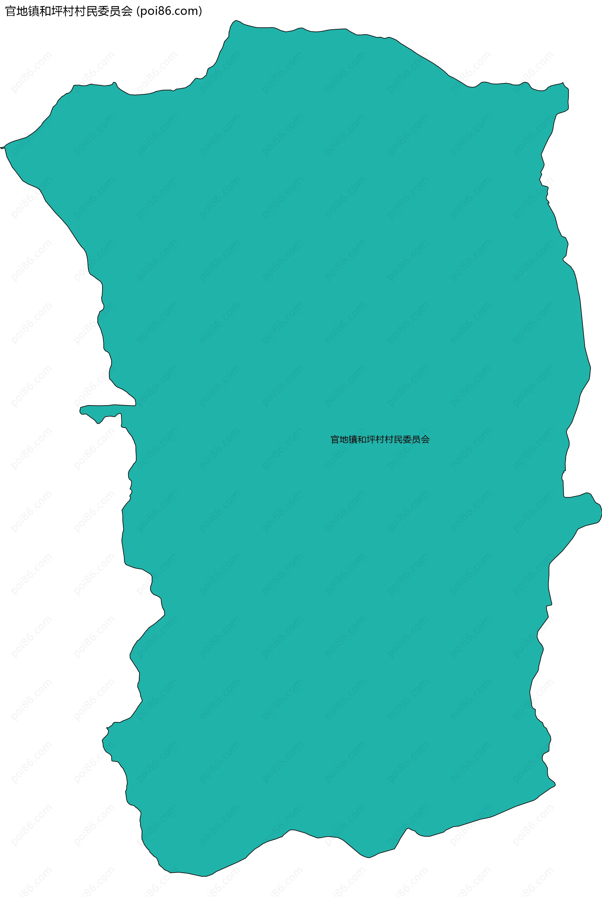 官地镇和坪村村民委员会边界地图