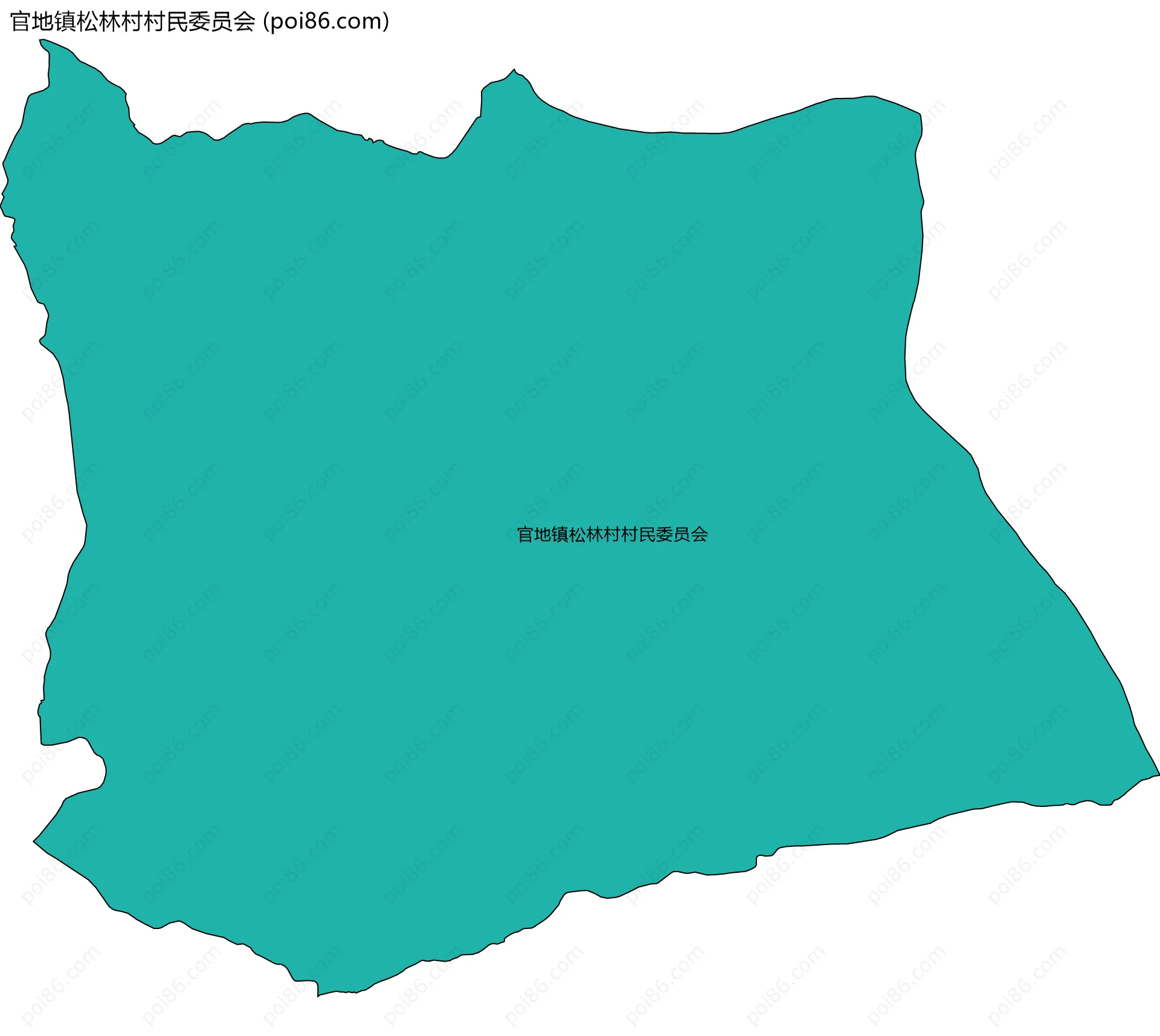 官地镇松林村村民委员会边界地图