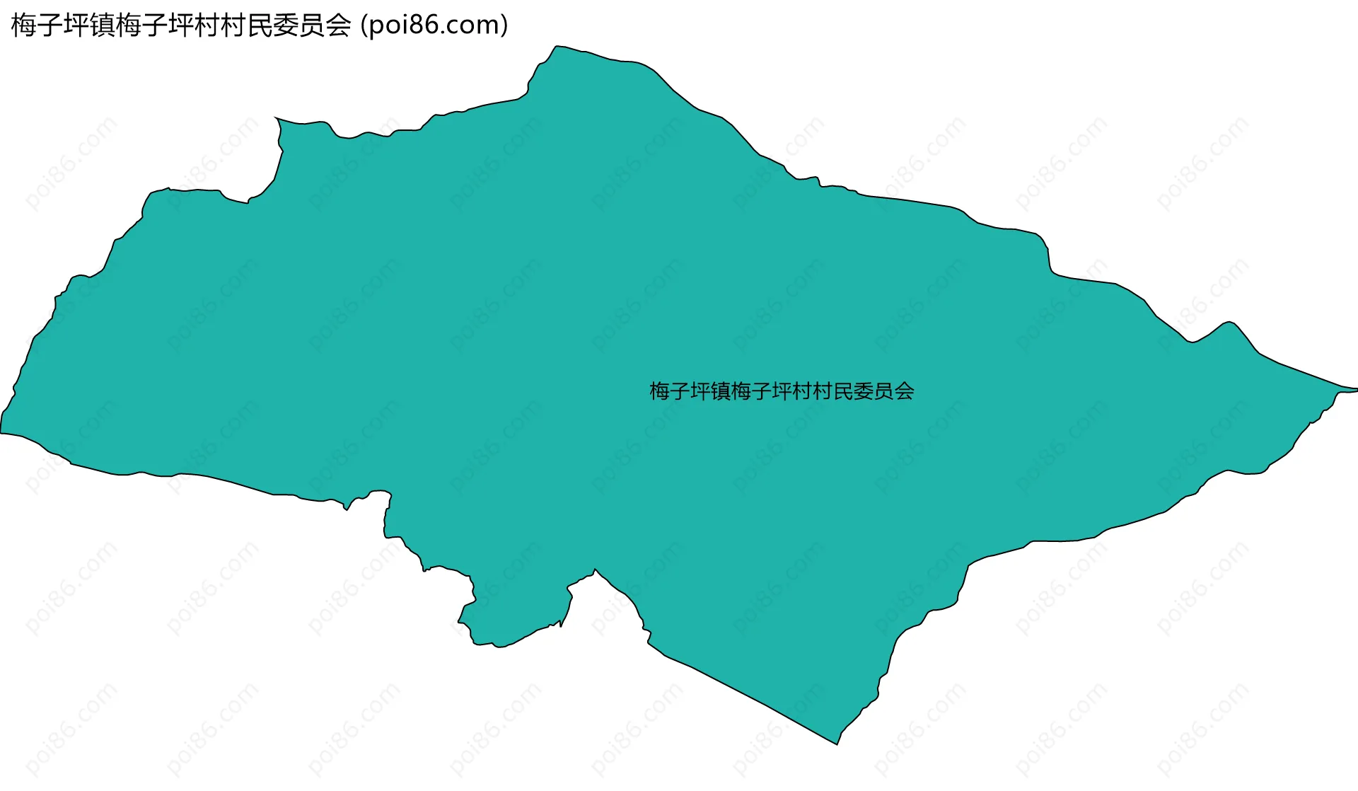 梅子坪镇梅子坪村村民委员会边界地图