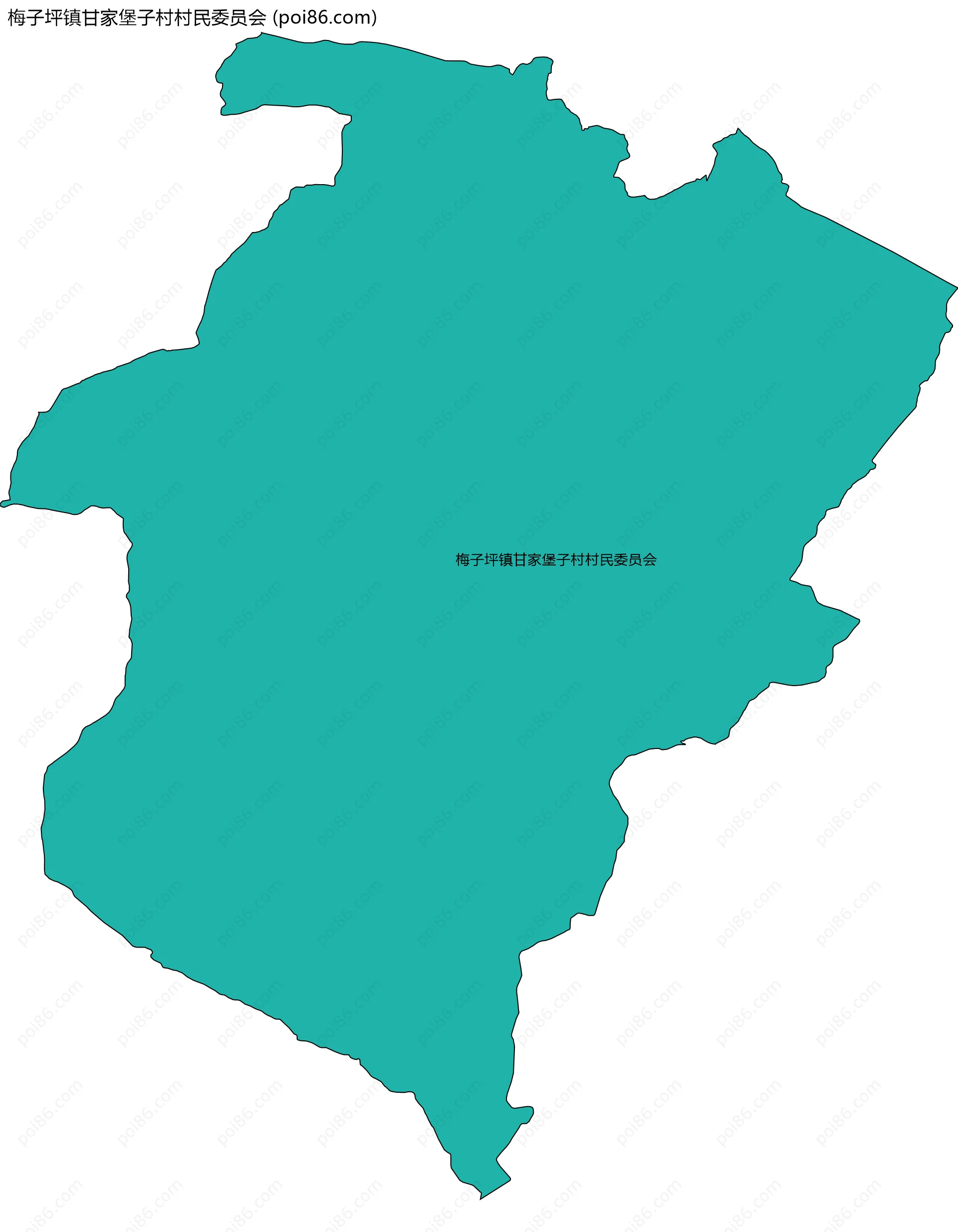 梅子坪镇甘家堡子村村民委员会边界地图