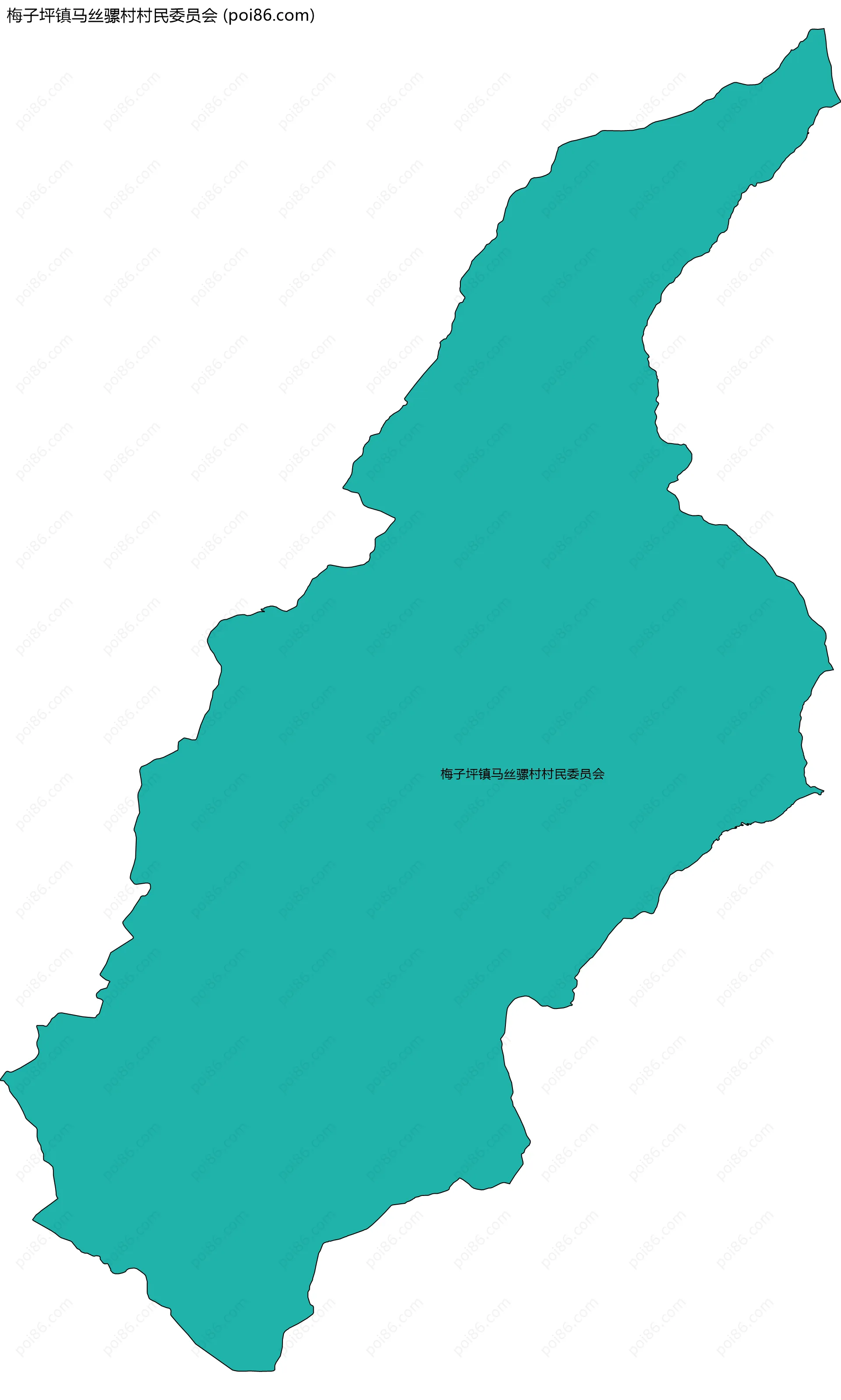 梅子坪镇马丝骡村村民委员会边界地图