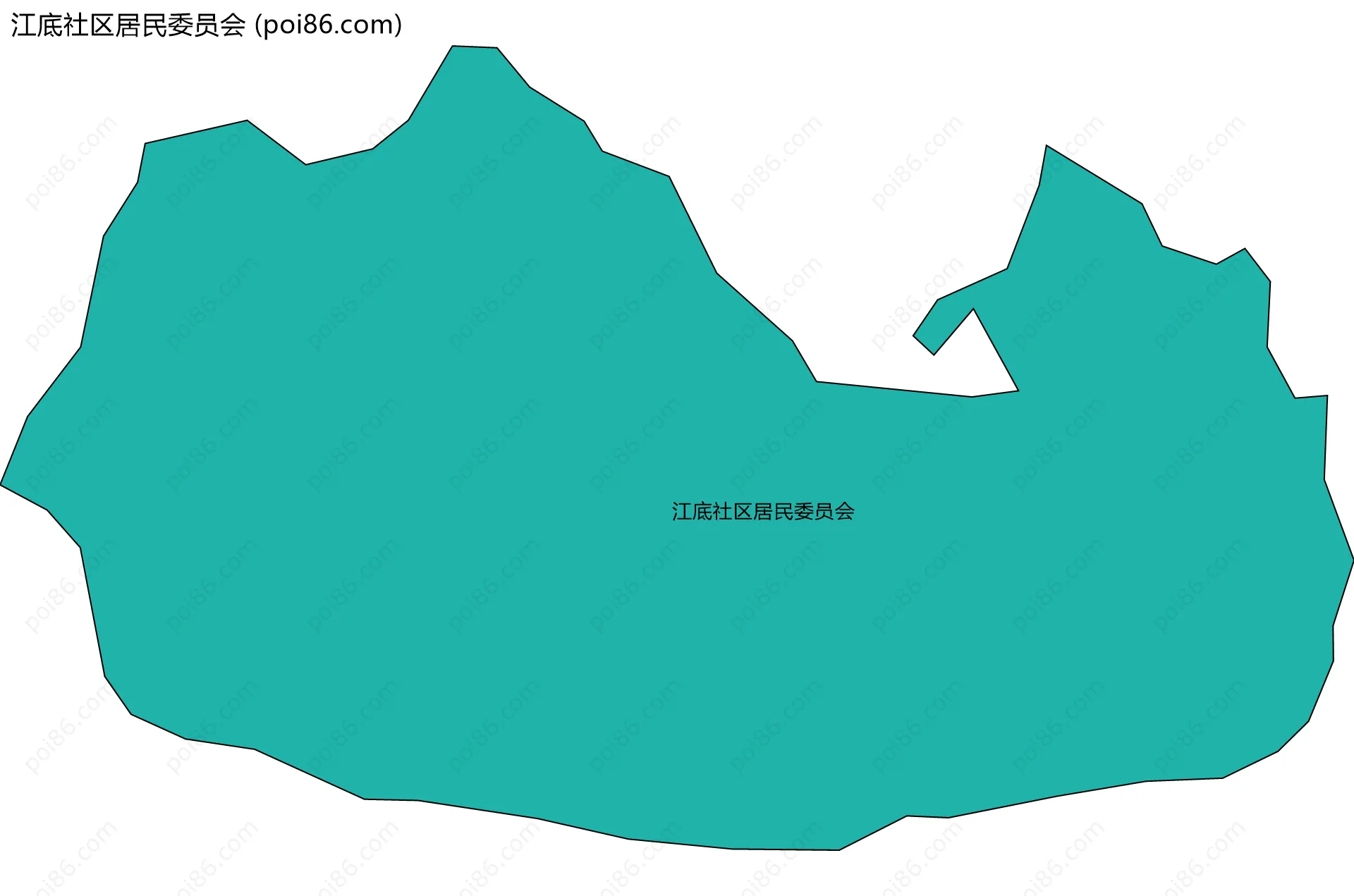 江底社区居民委员会边界地图