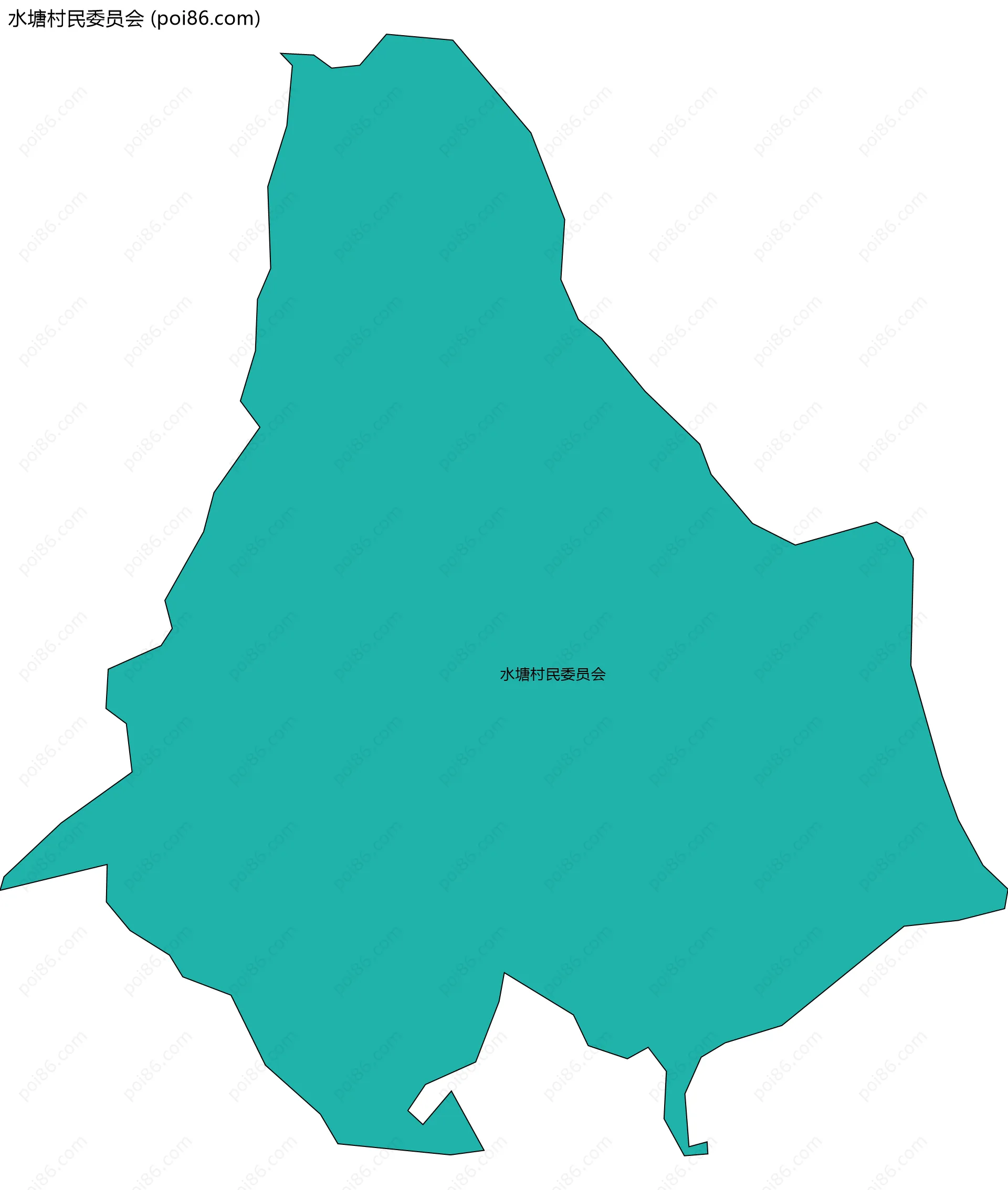 水塘村民委员会边界地图