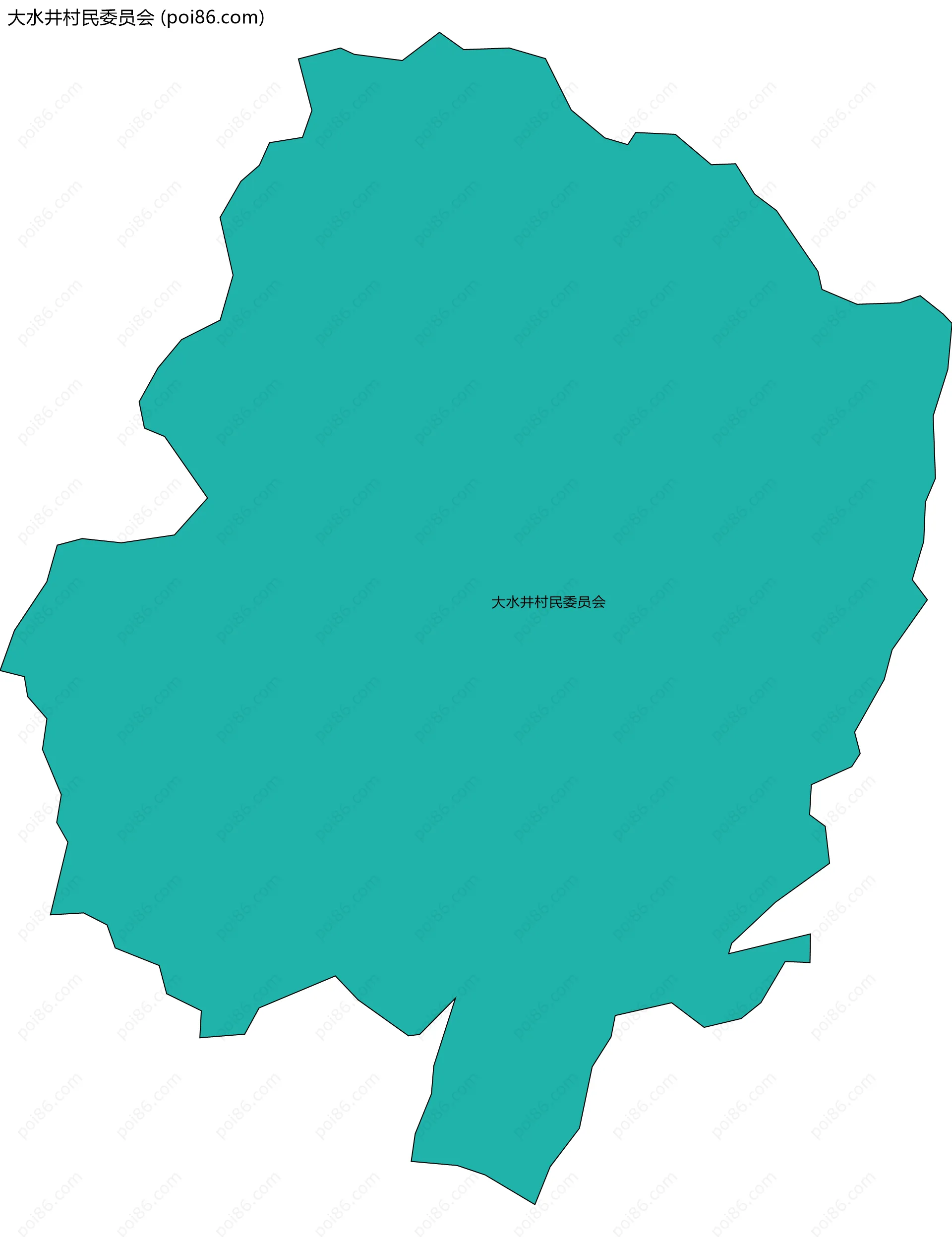 大水井村民委员会边界地图