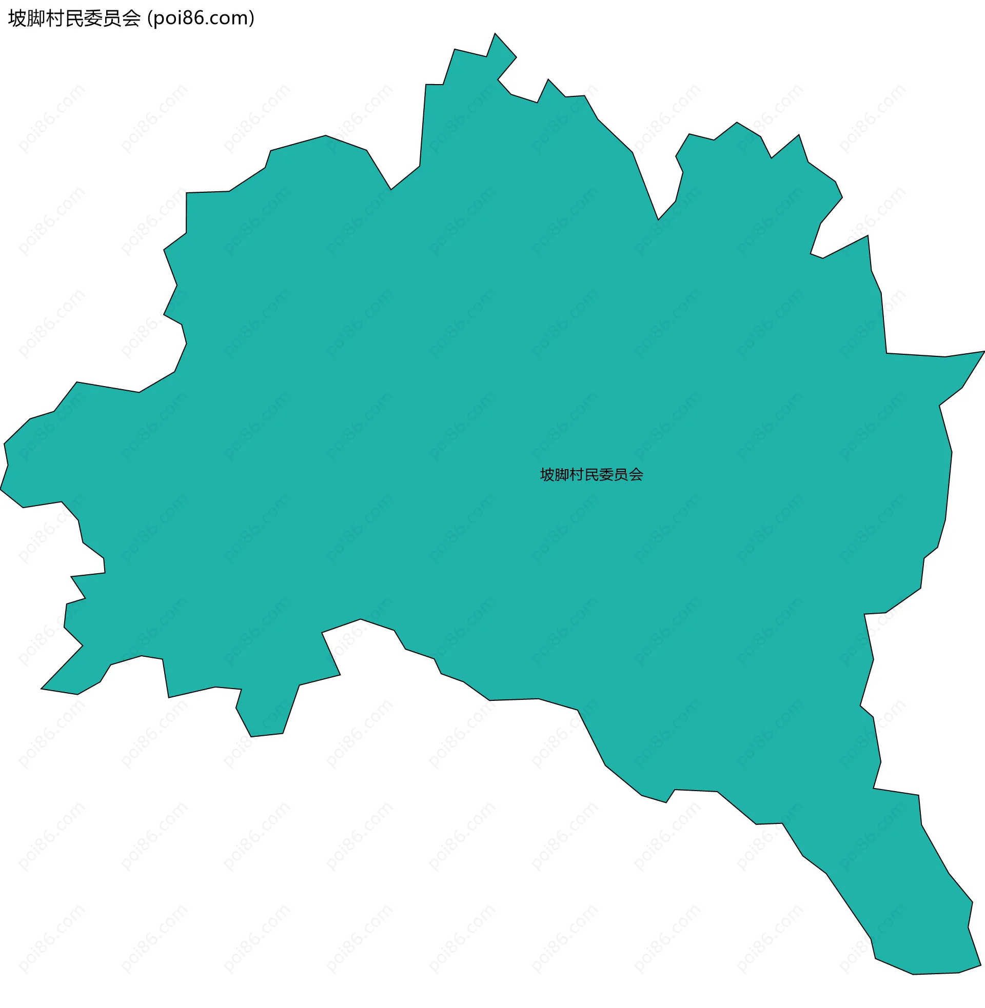 坡脚村民委员会边界地图