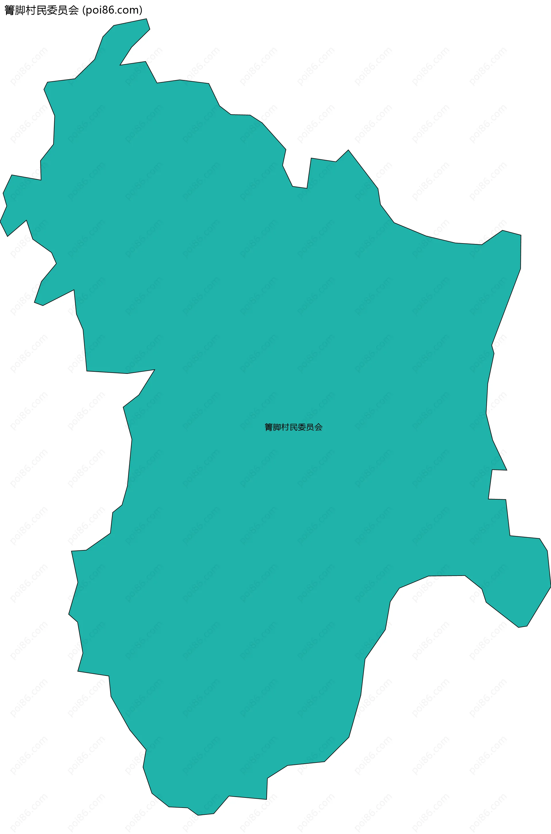 箐脚村民委员会边界地图