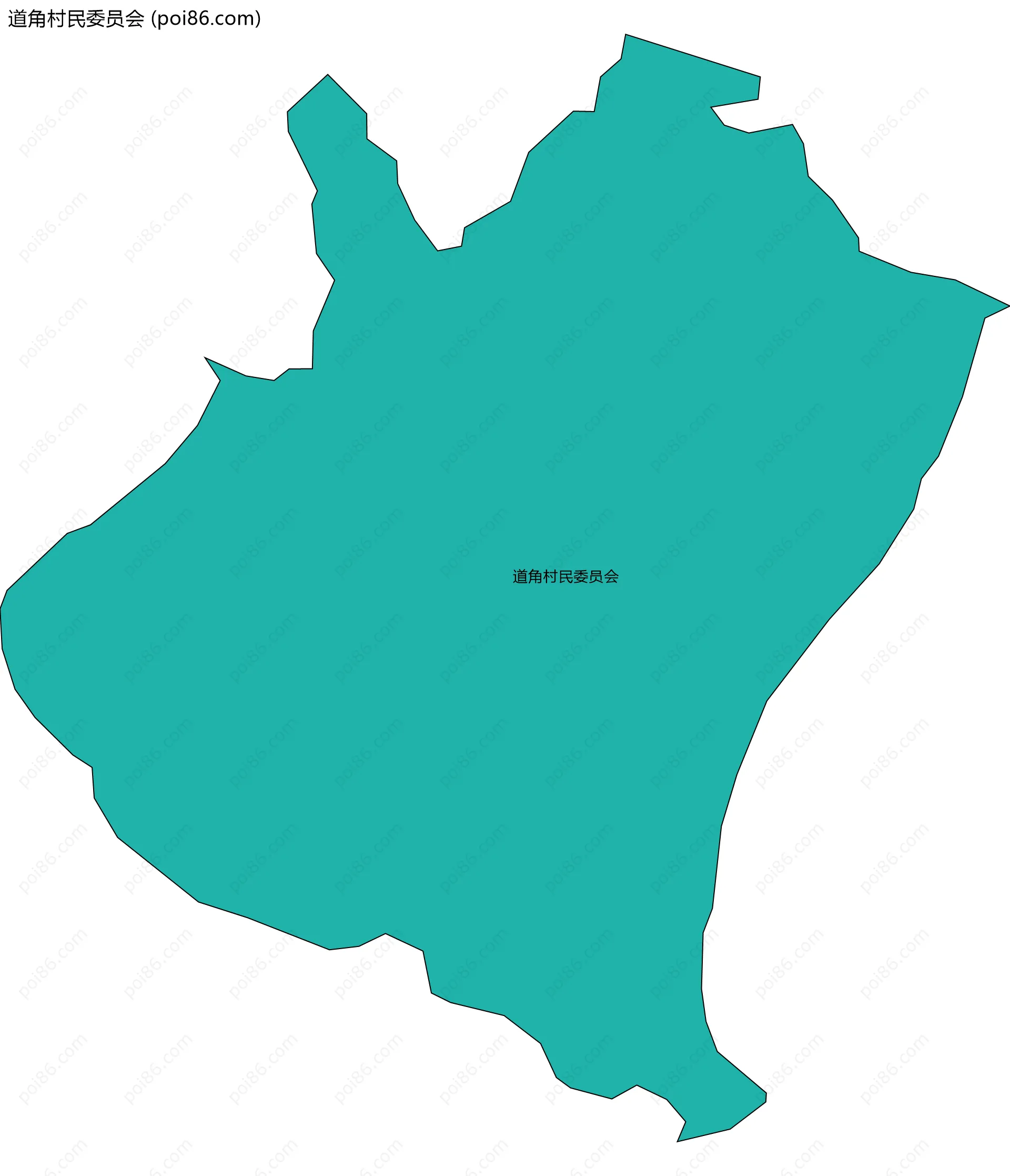 道角村民委员会边界地图