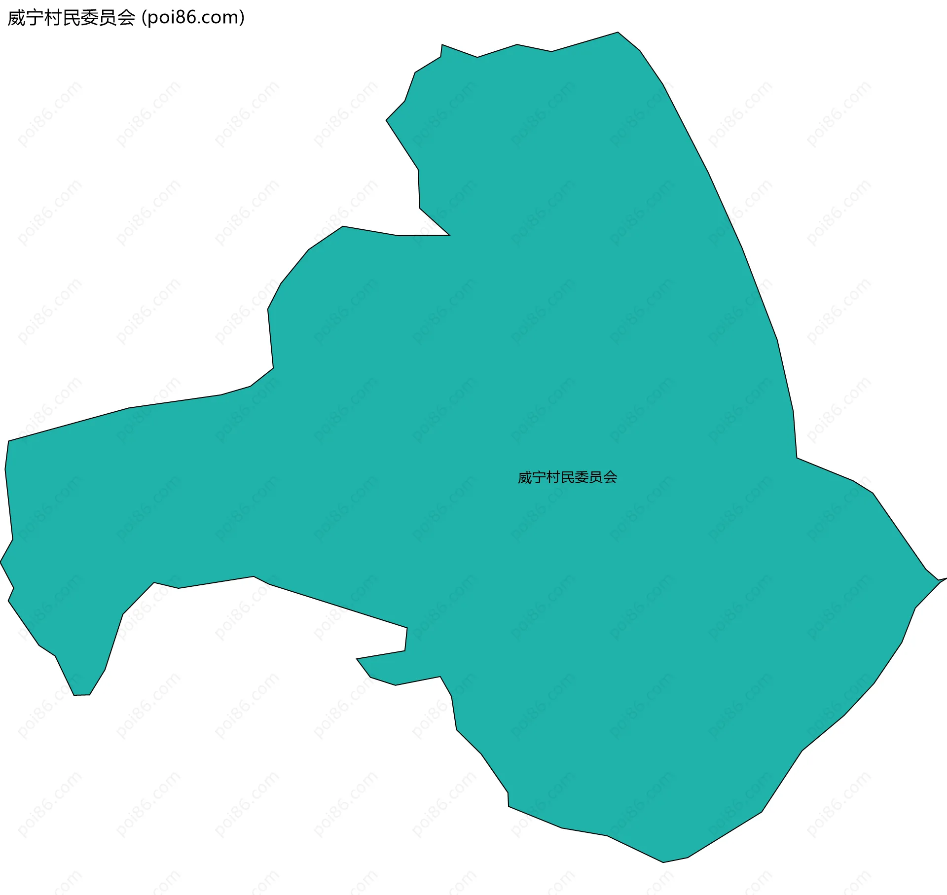 威宁村民委员会边界地图