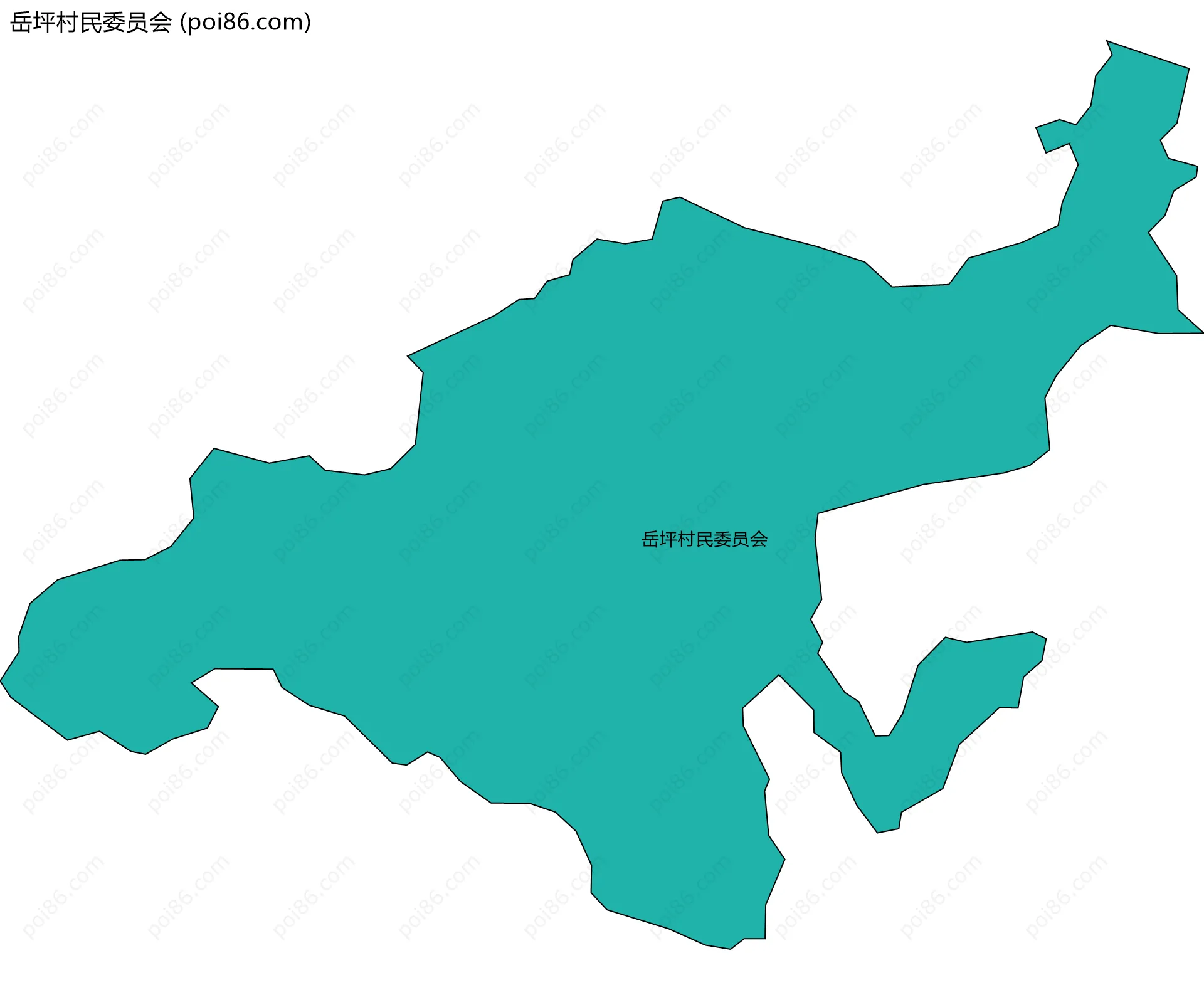 岳坪村民委员会边界地图