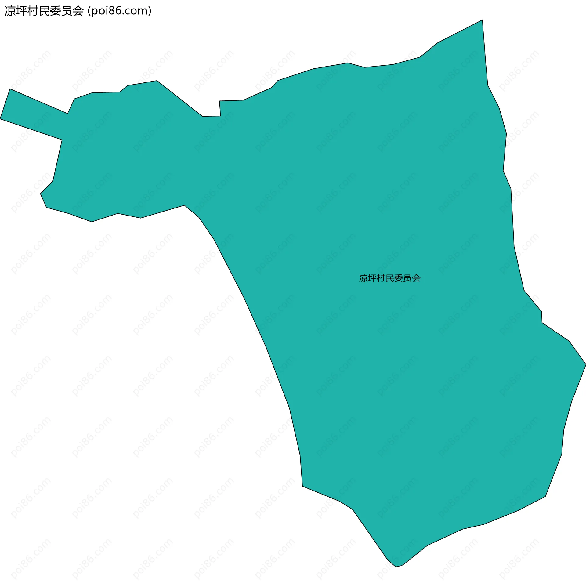 凉坪村民委员会边界地图