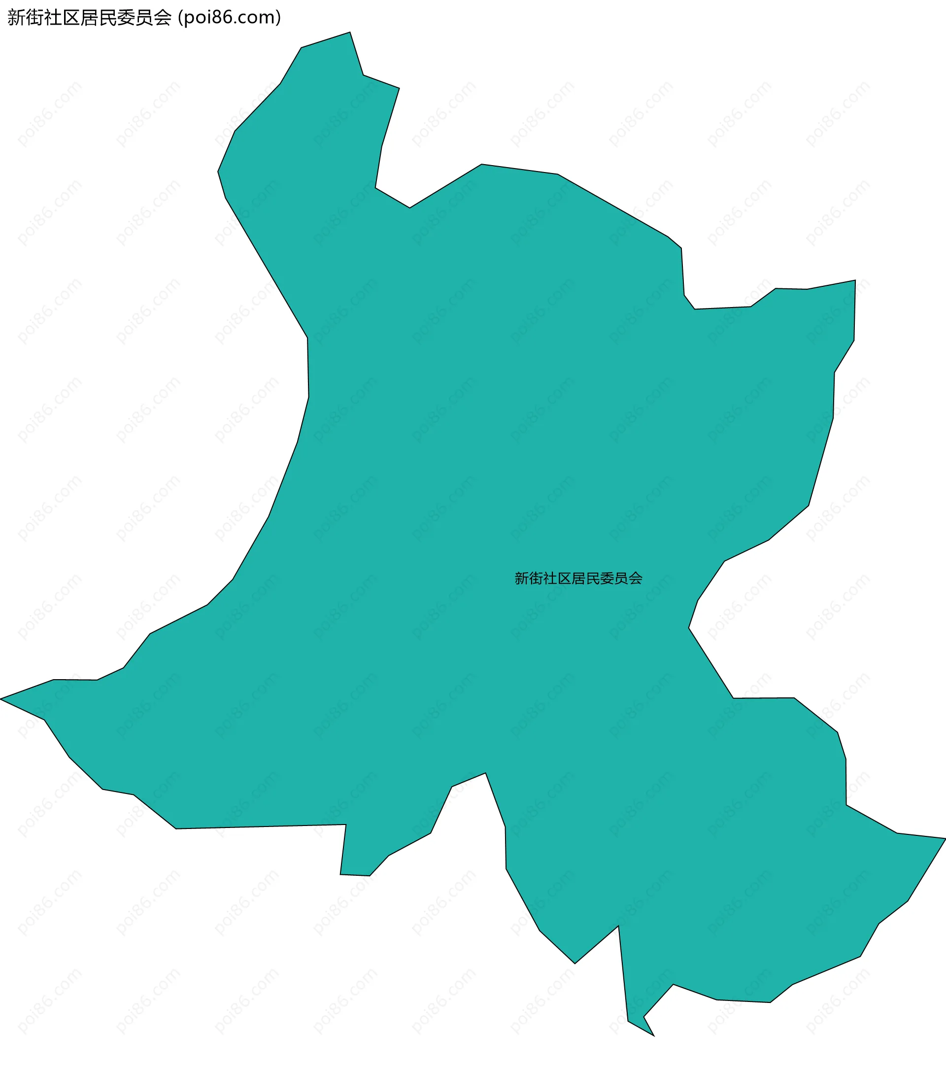 新街社区居民委员会边界地图
