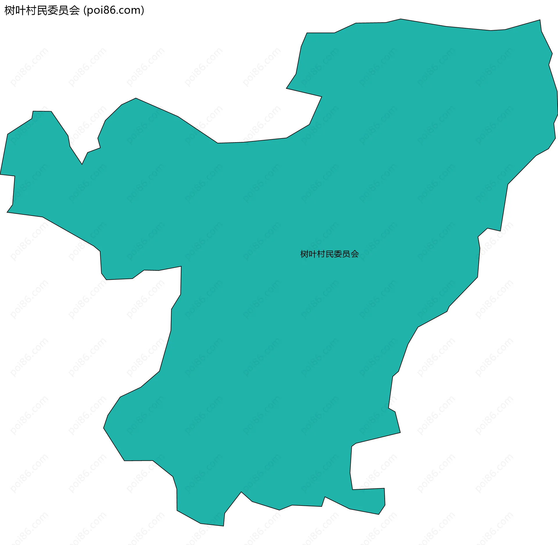 树叶村民委员会边界地图