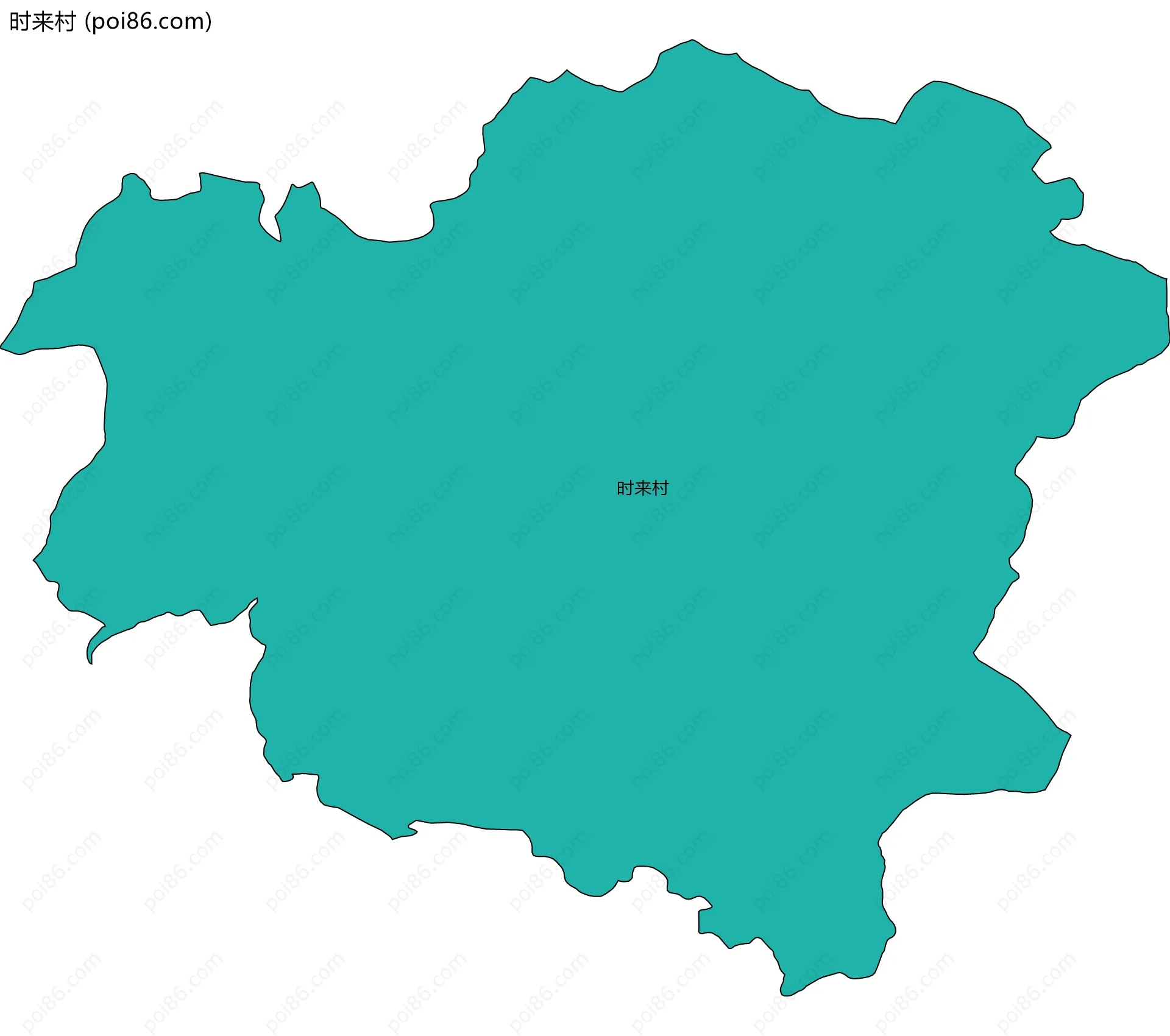 时来村边界地图