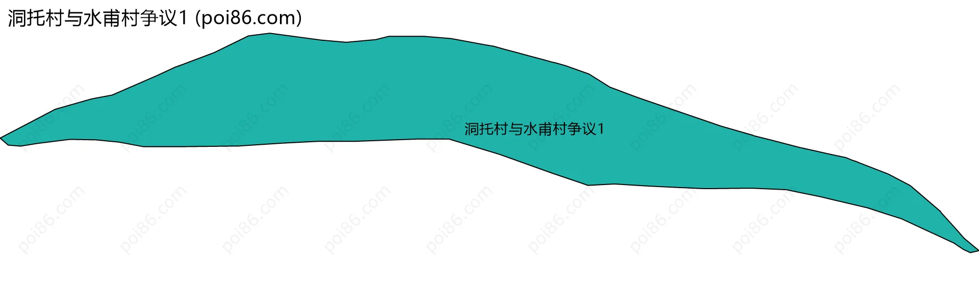 洞托村与水甫村争议1边界地图