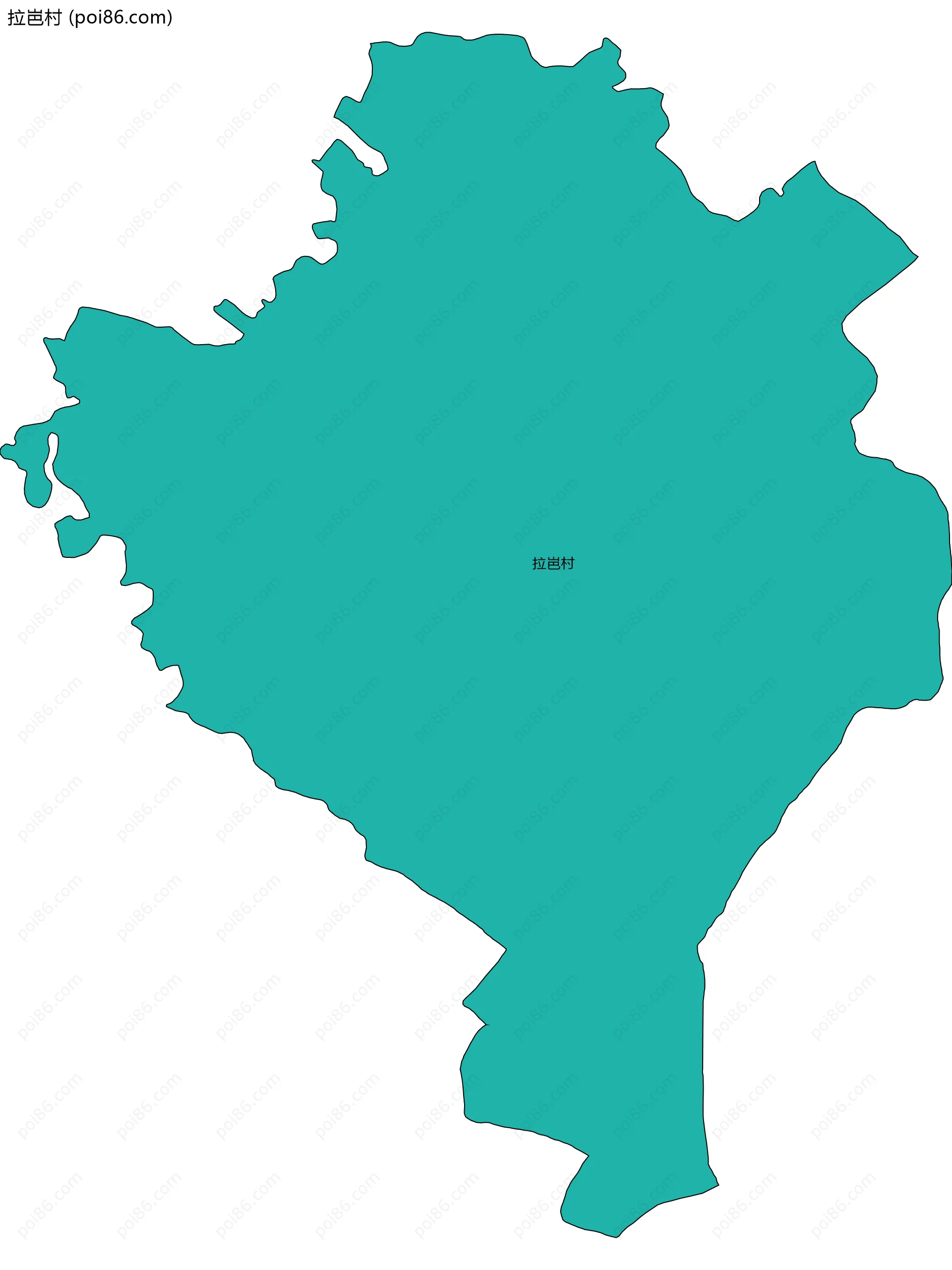 拉岜村边界地图