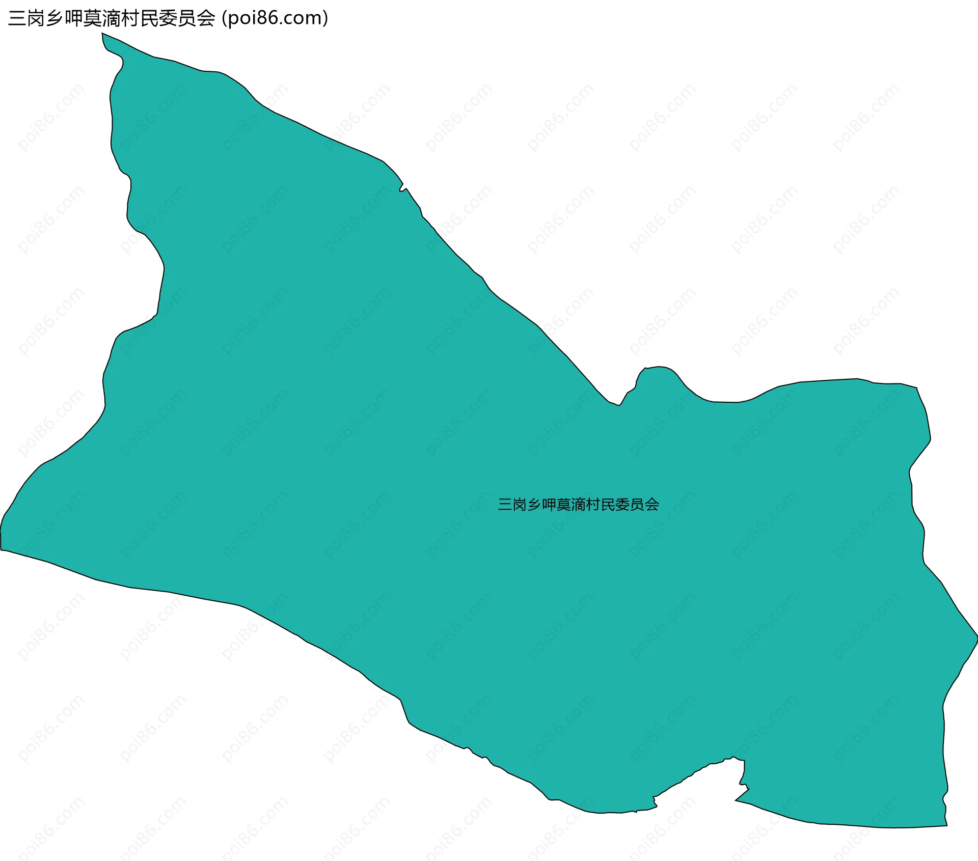 三岗乡呷莫滴村民委员会边界地图