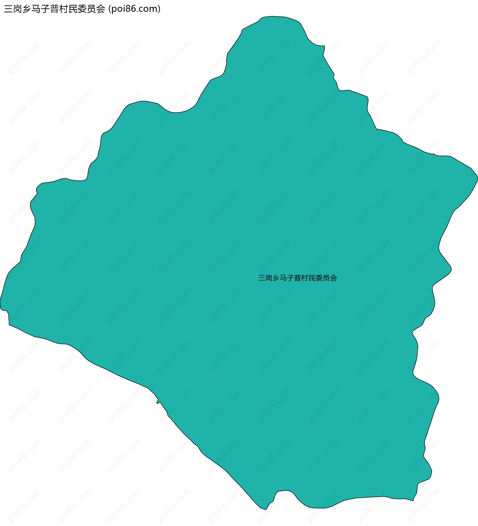三岗乡马子普村民委员会边界地图