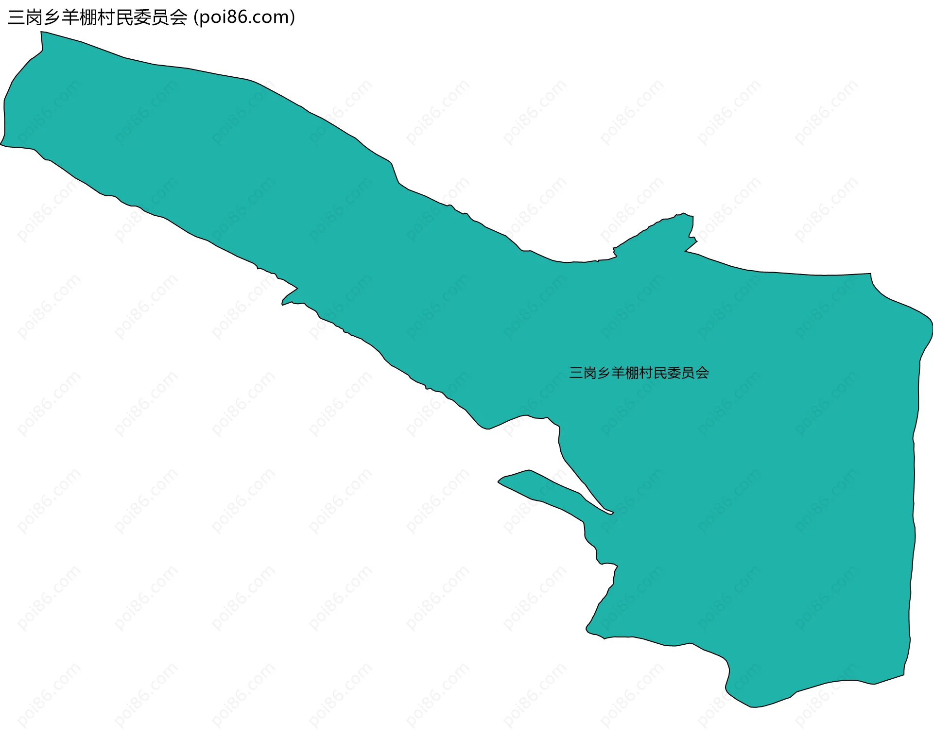 三岗乡羊棚村民委员会边界地图