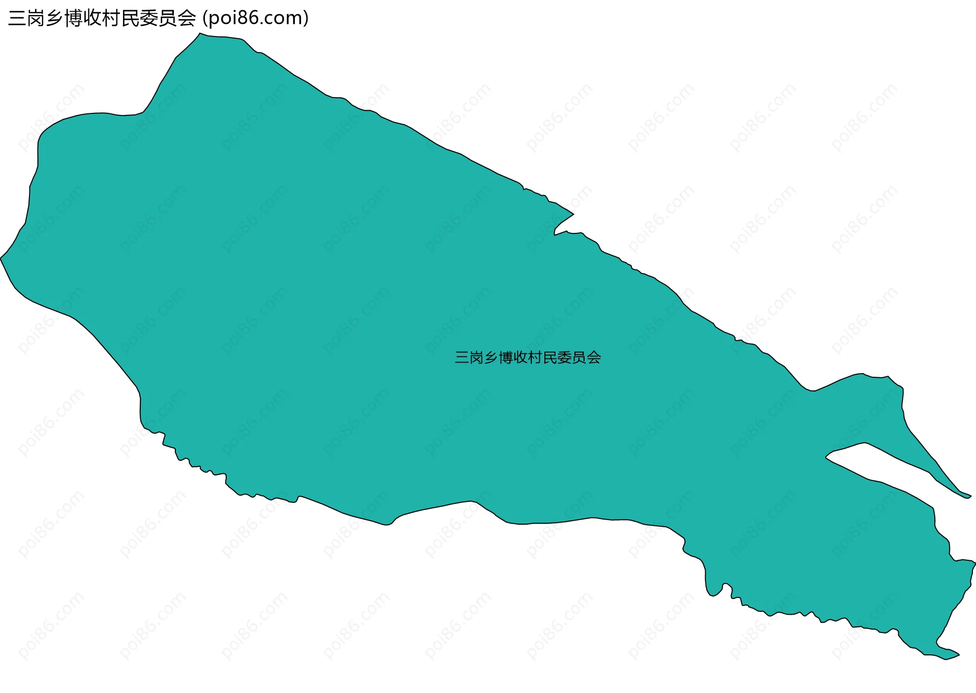 三岗乡博收村民委员会边界地图