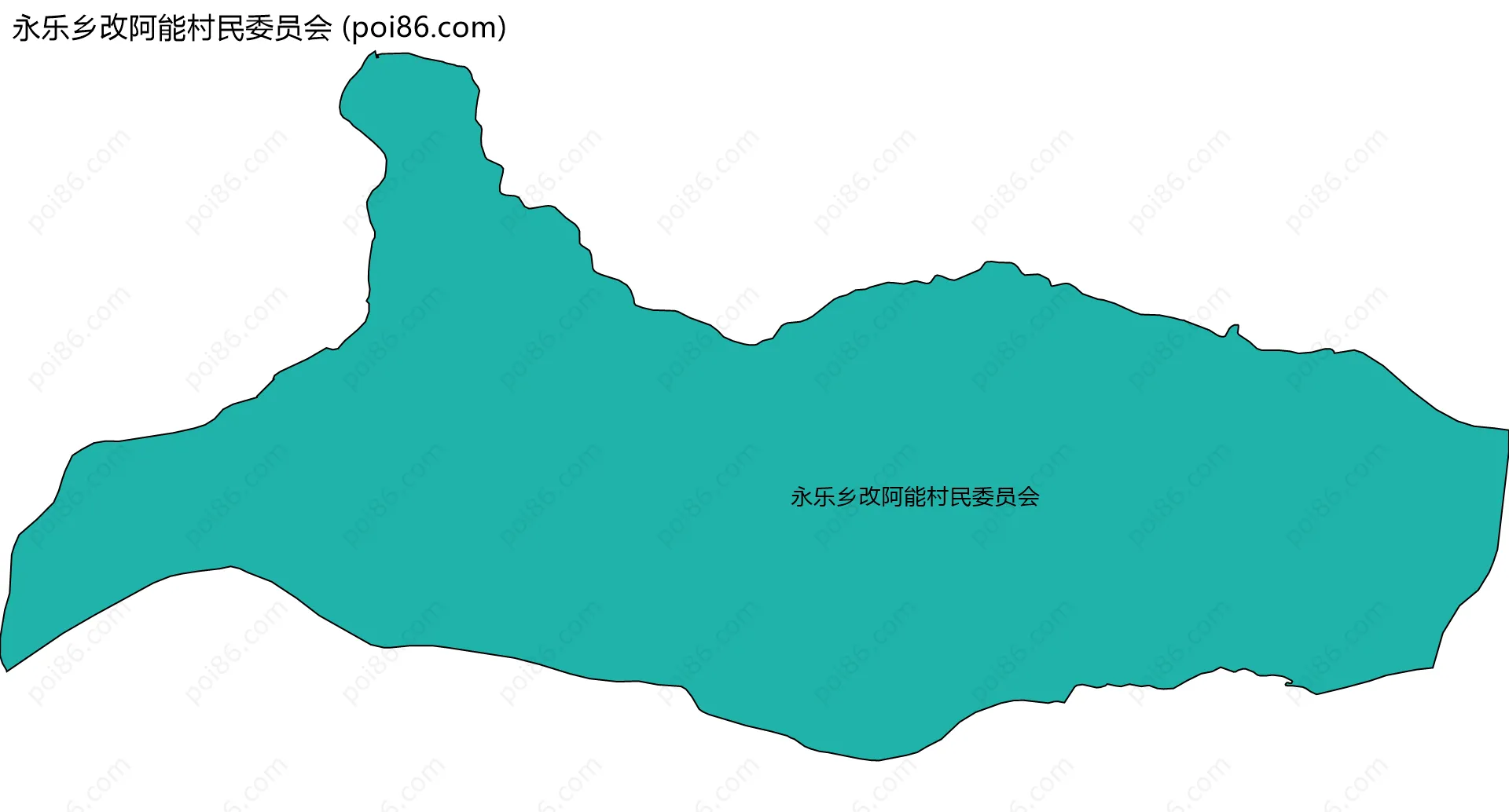 永乐乡改阿能村民委员会边界地图
