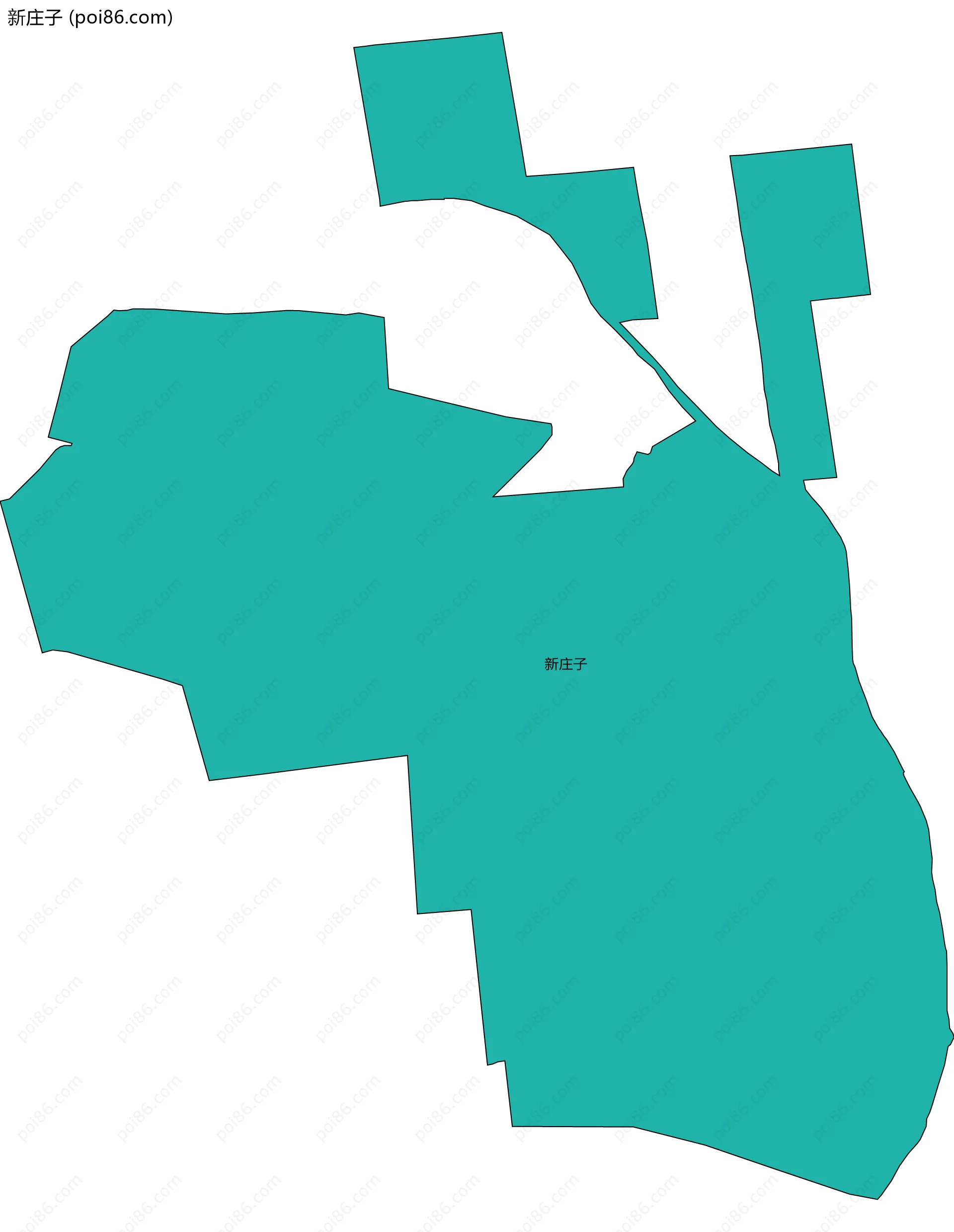 新庄子边界地图