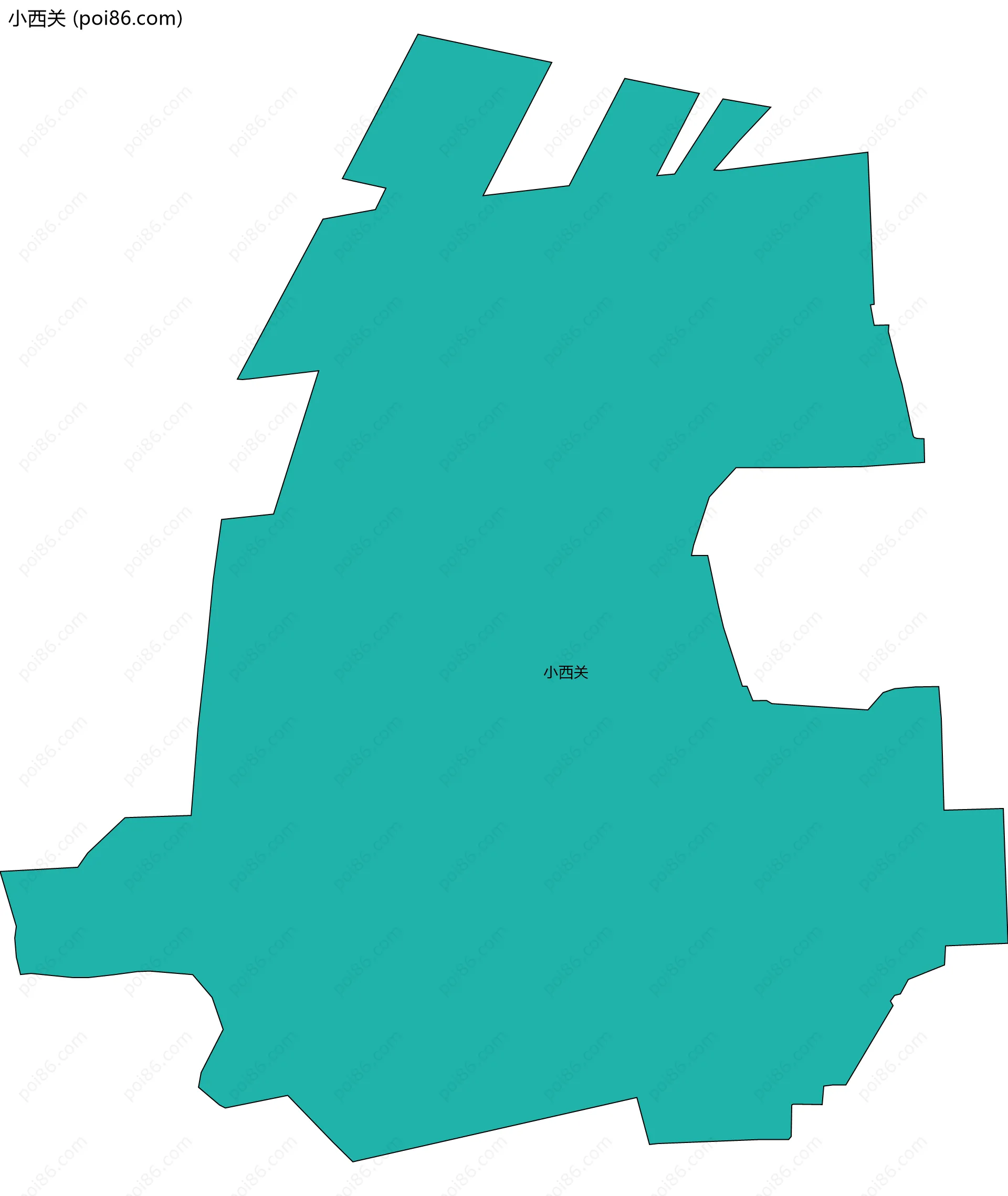 小西关边界地图