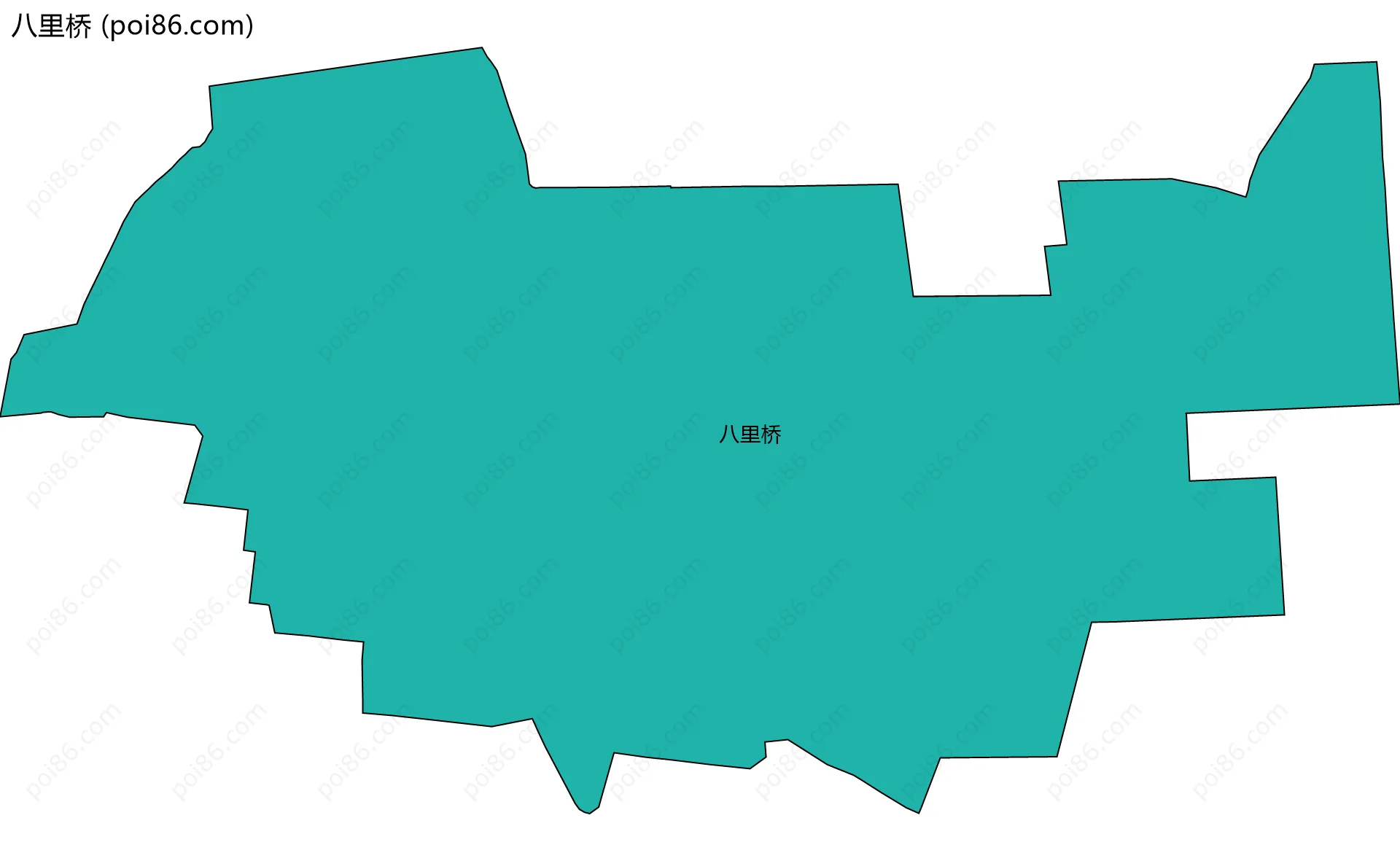 八里桥边界地图