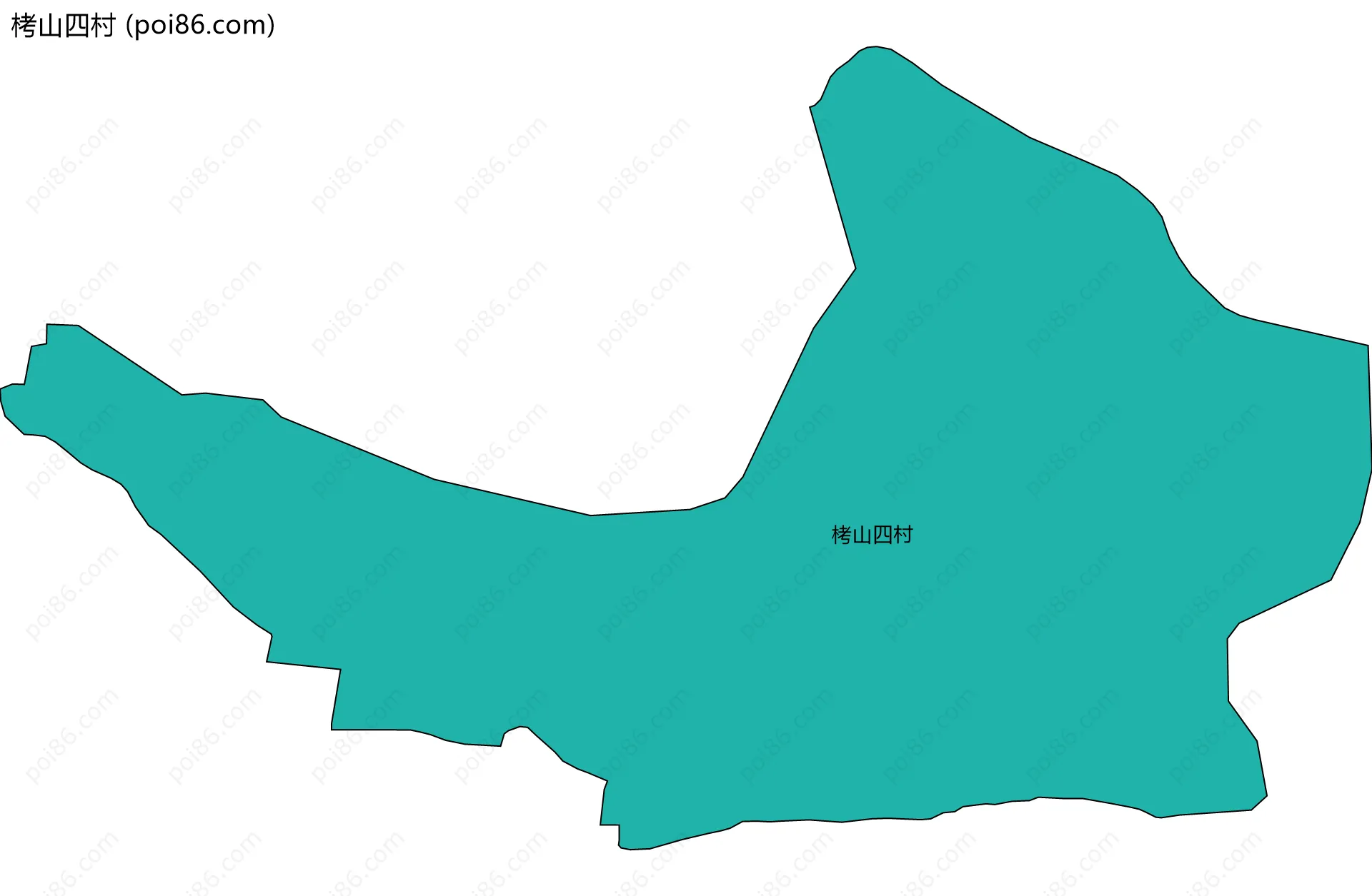 栲山四村边界地图