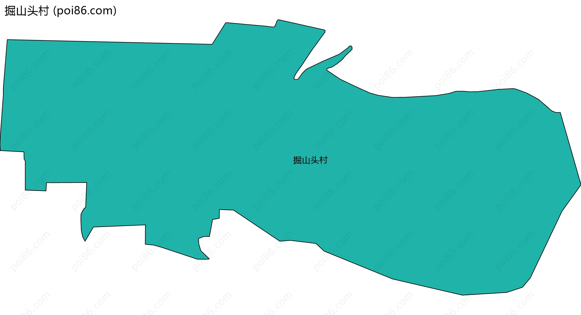 掘山头村边界地图