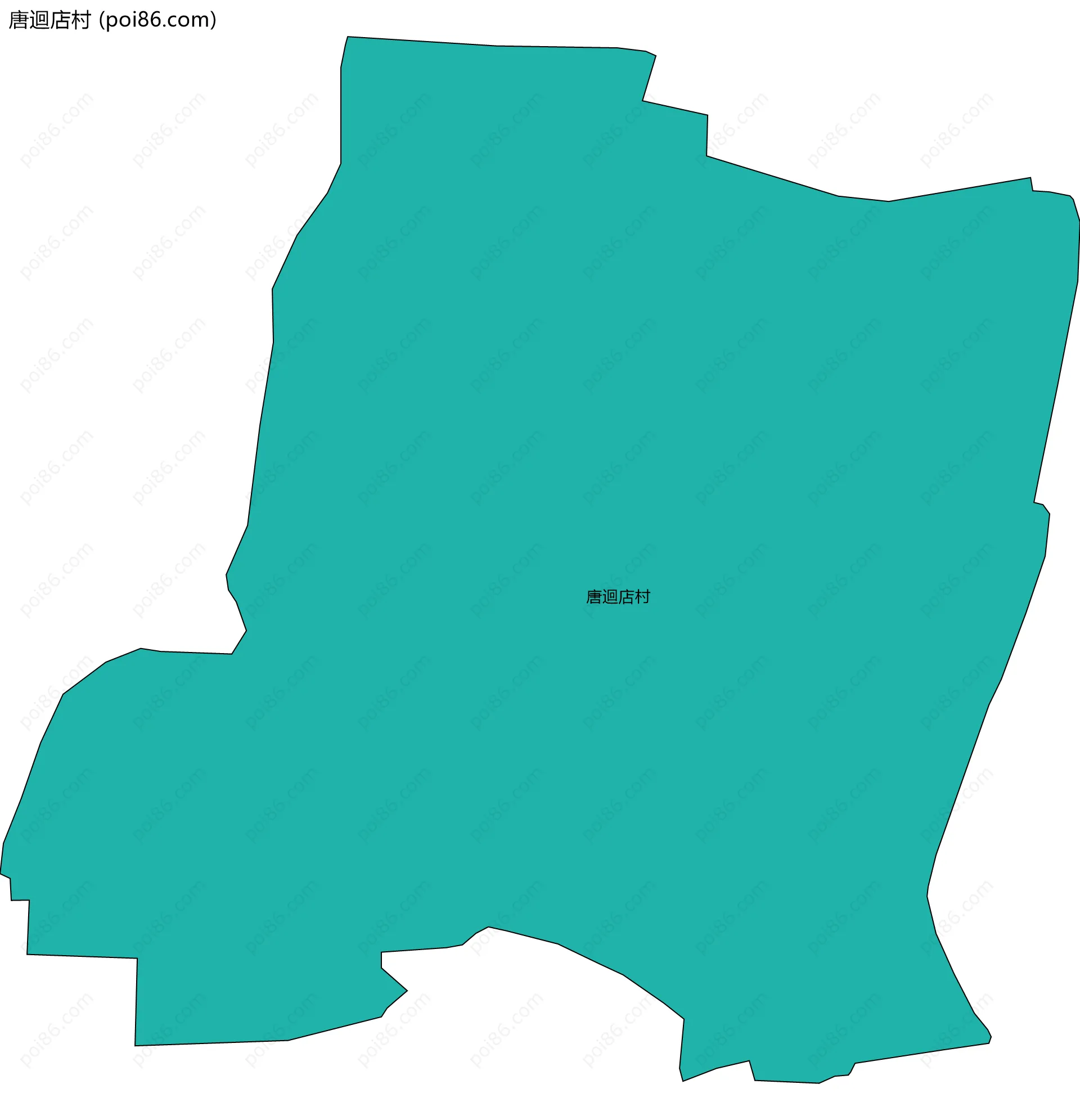 唐迴店村边界地图