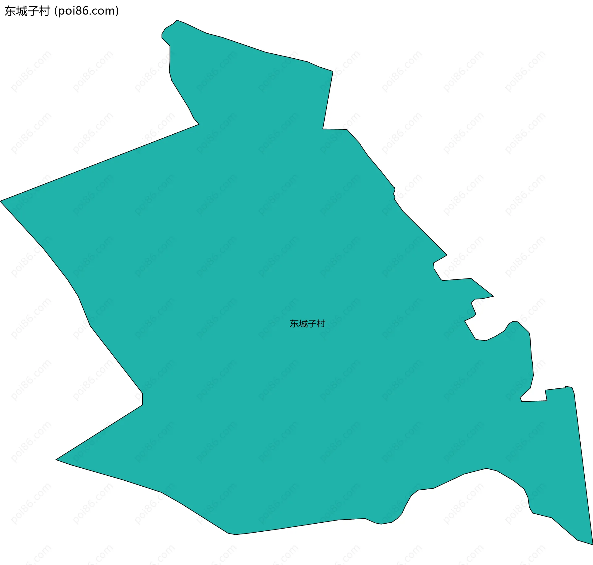 东城子村边界地图