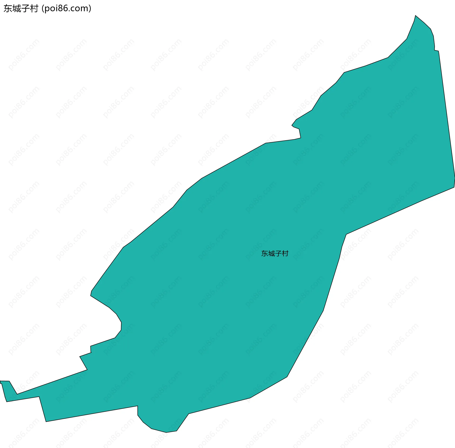 东城子村边界地图