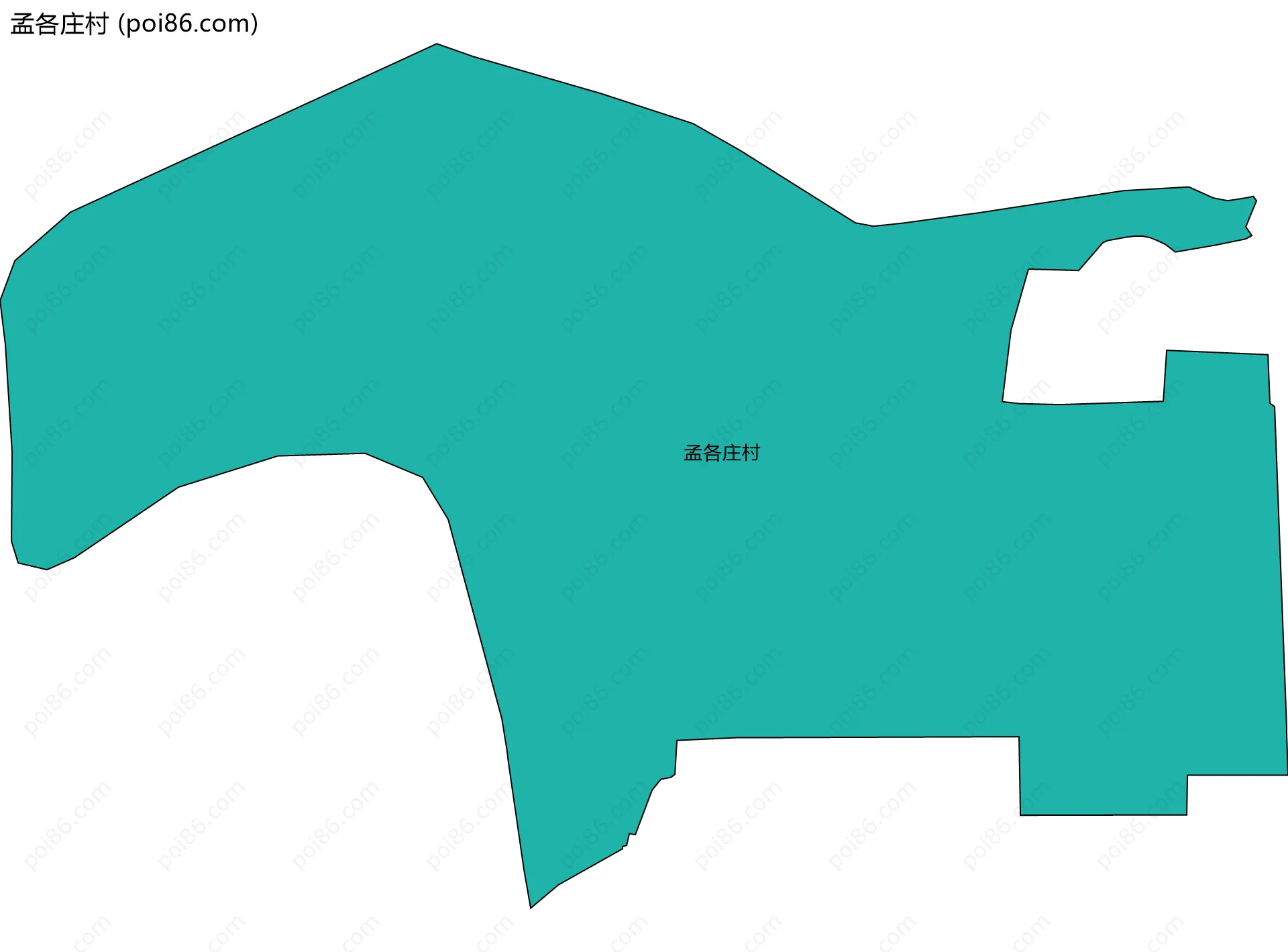 孟各庄村边界地图