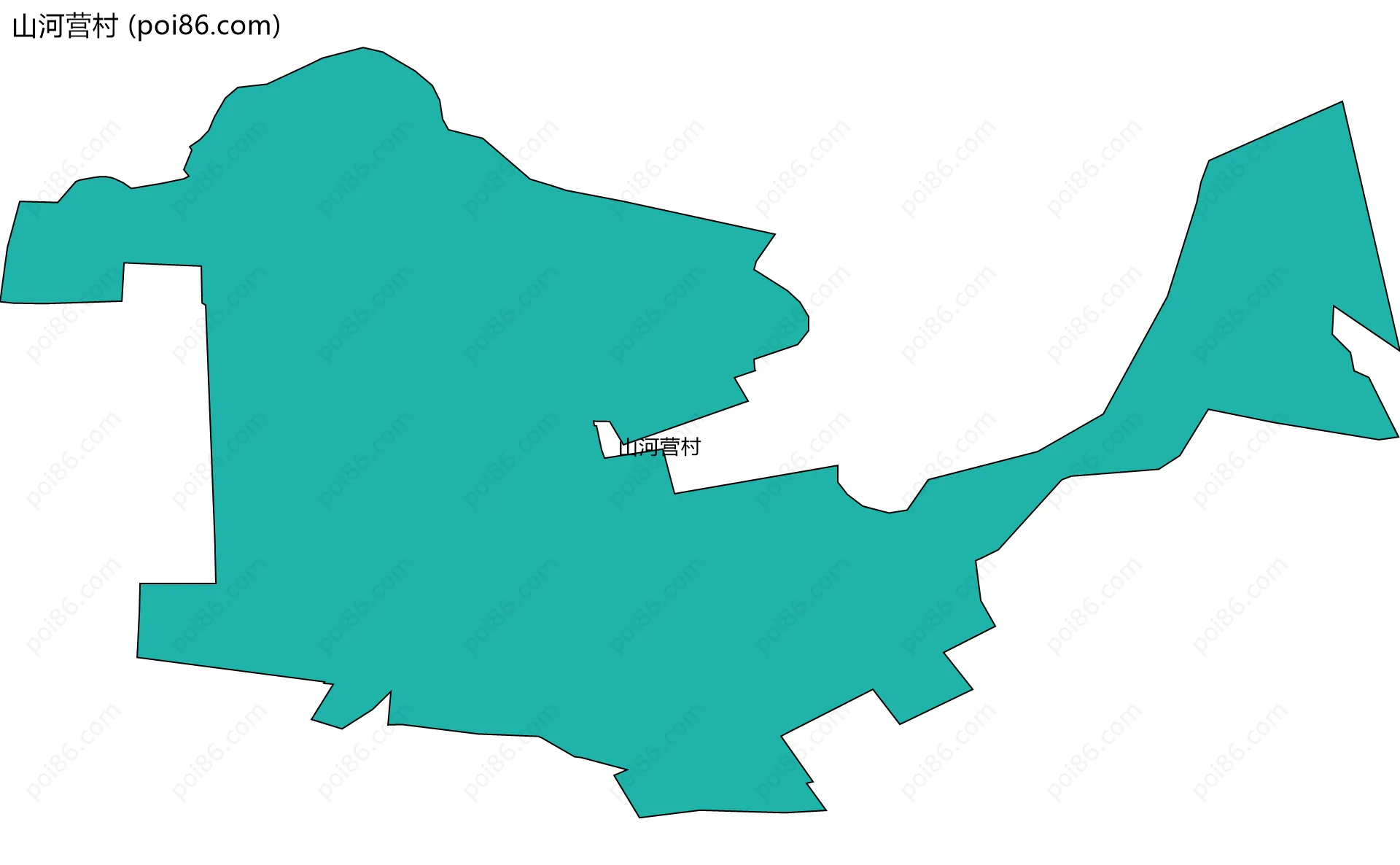 山河营村边界地图