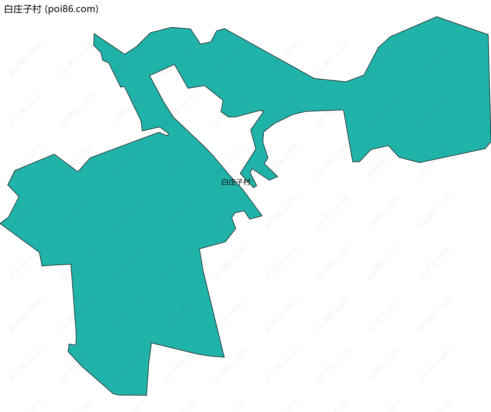 白庄子村边界地图