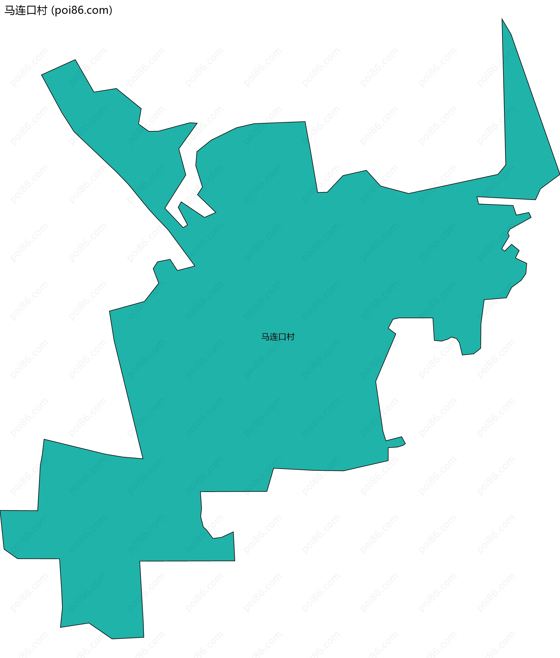 马连口村边界地图